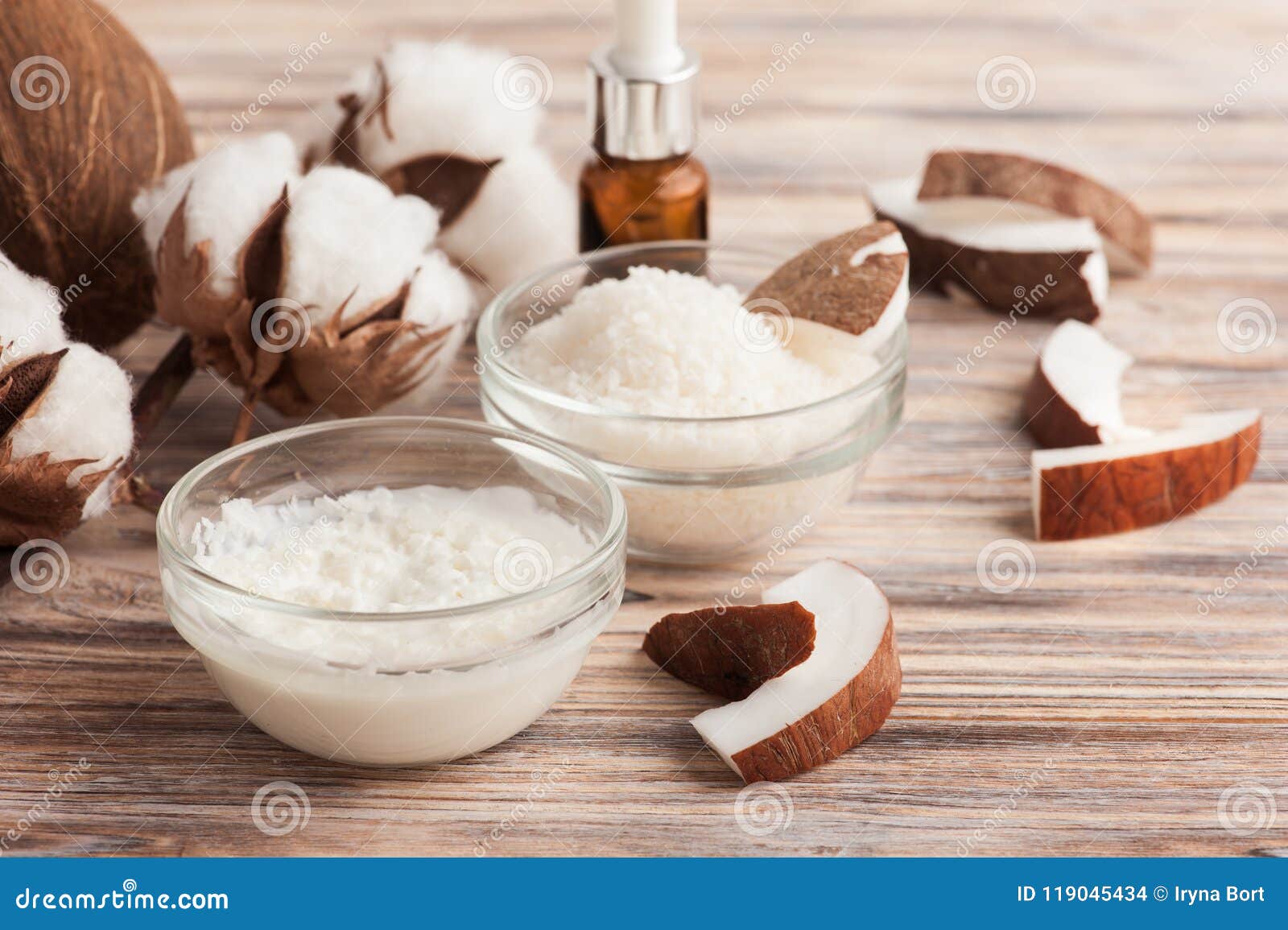 Natural Hair Treatment with Coconut Stock Photo - Image of massage