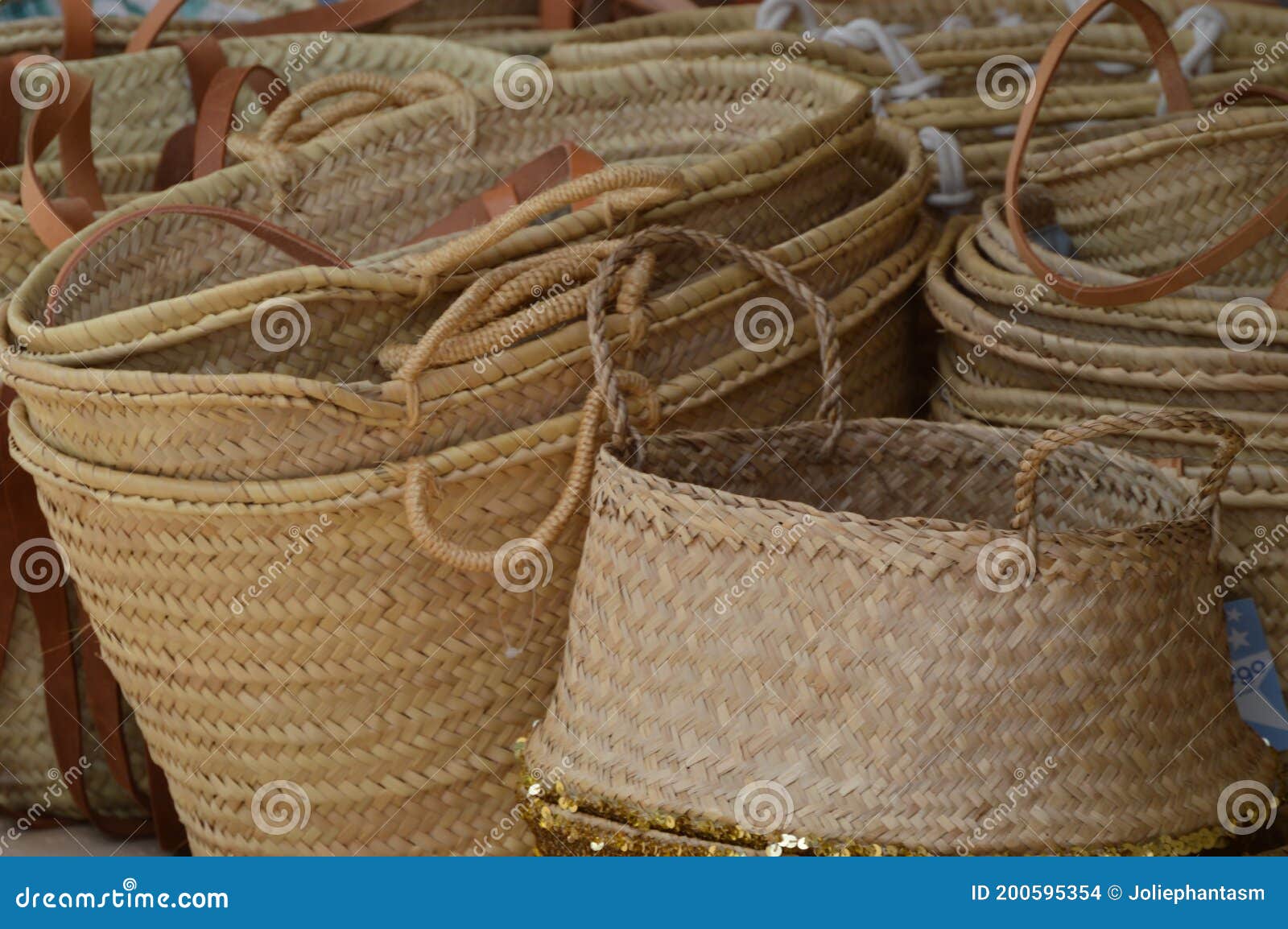 natural handmade each bag or shopping basket