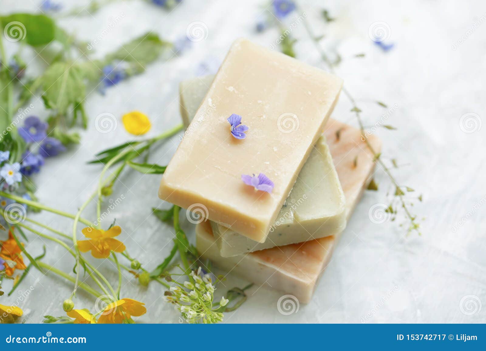 natural handmade soap bars with organic medicinal plants and flowers.homemade beauty products with natural essential oils from