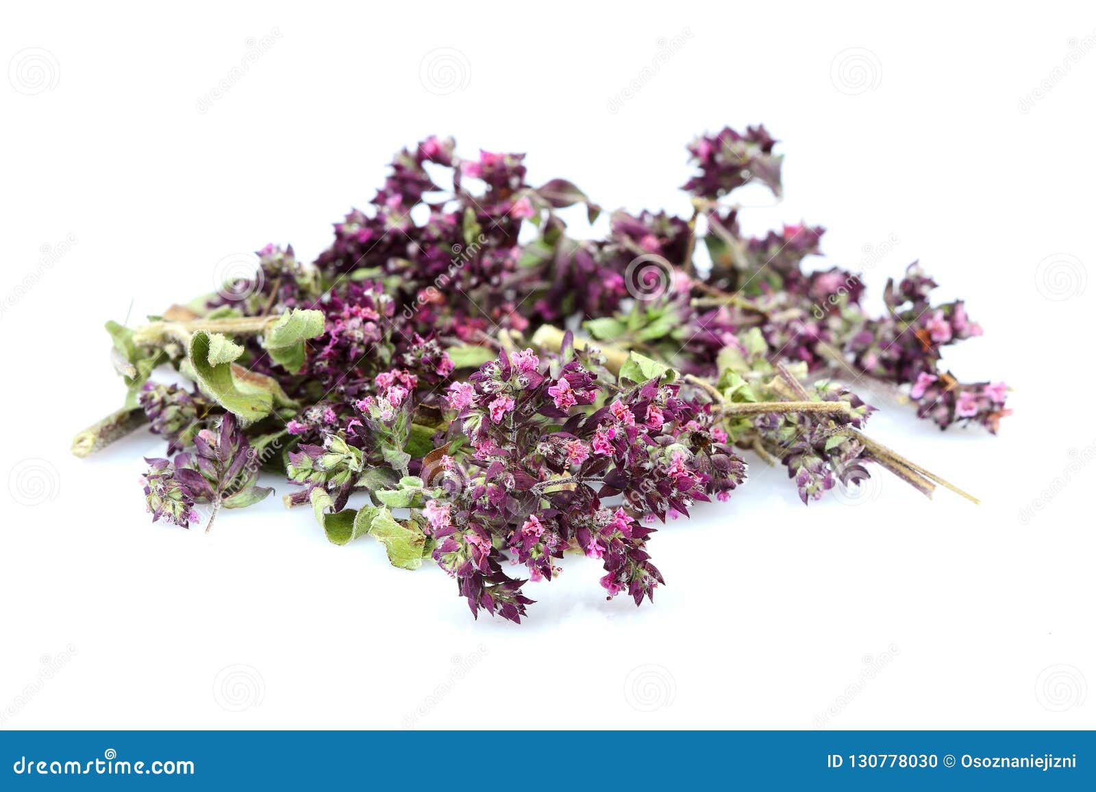 Natural Herbs.the Dried Thyme Flowers Stock Photo Image of pink