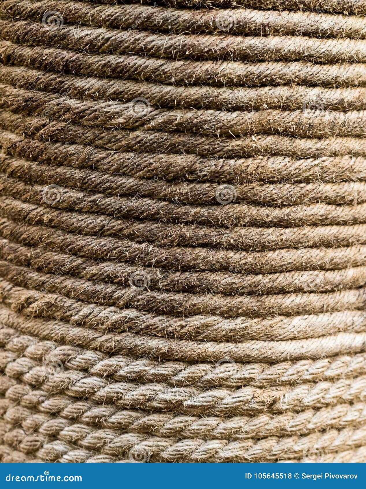 Natural Jute Rope Twisted Wound Pillar Background, Textile Texture Endless  Stock Photo - Image of decorative, line: 105645518