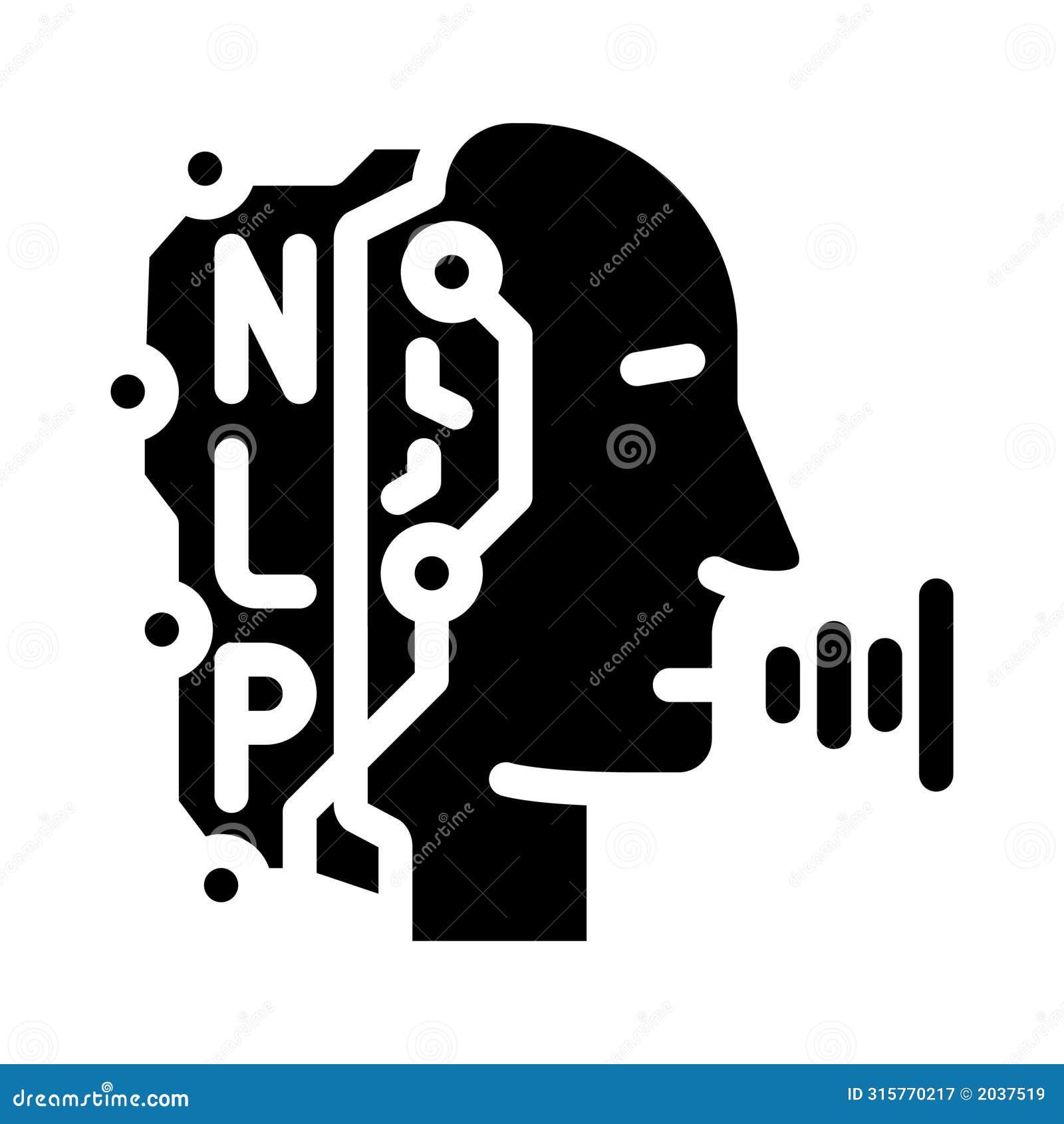 natural language processing nlp seo glyph icon  