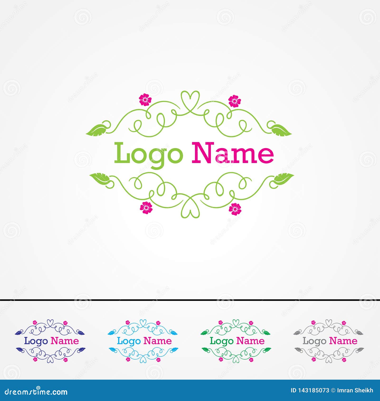 Natural Leaf Et Logo Flower Company Illustration de Vecteur Illustration du logotype, moderne
