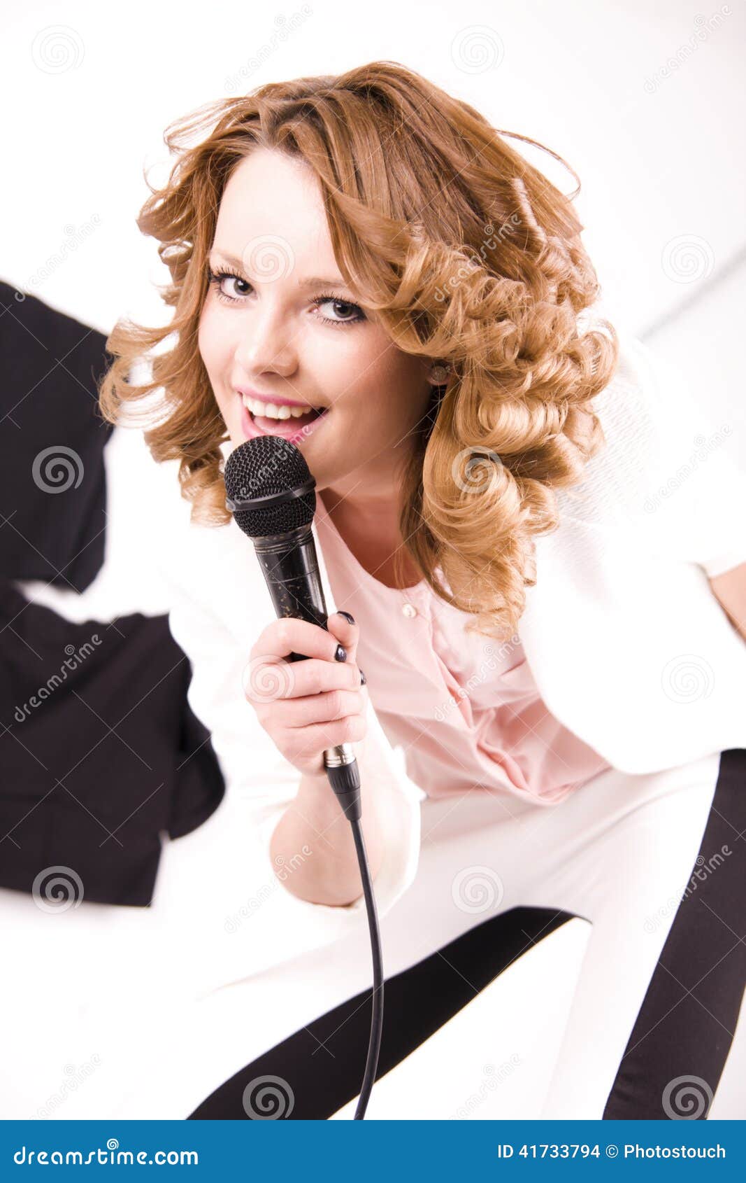 Natural Looking Young Female Pop Singer Stock Photo Image of portrait