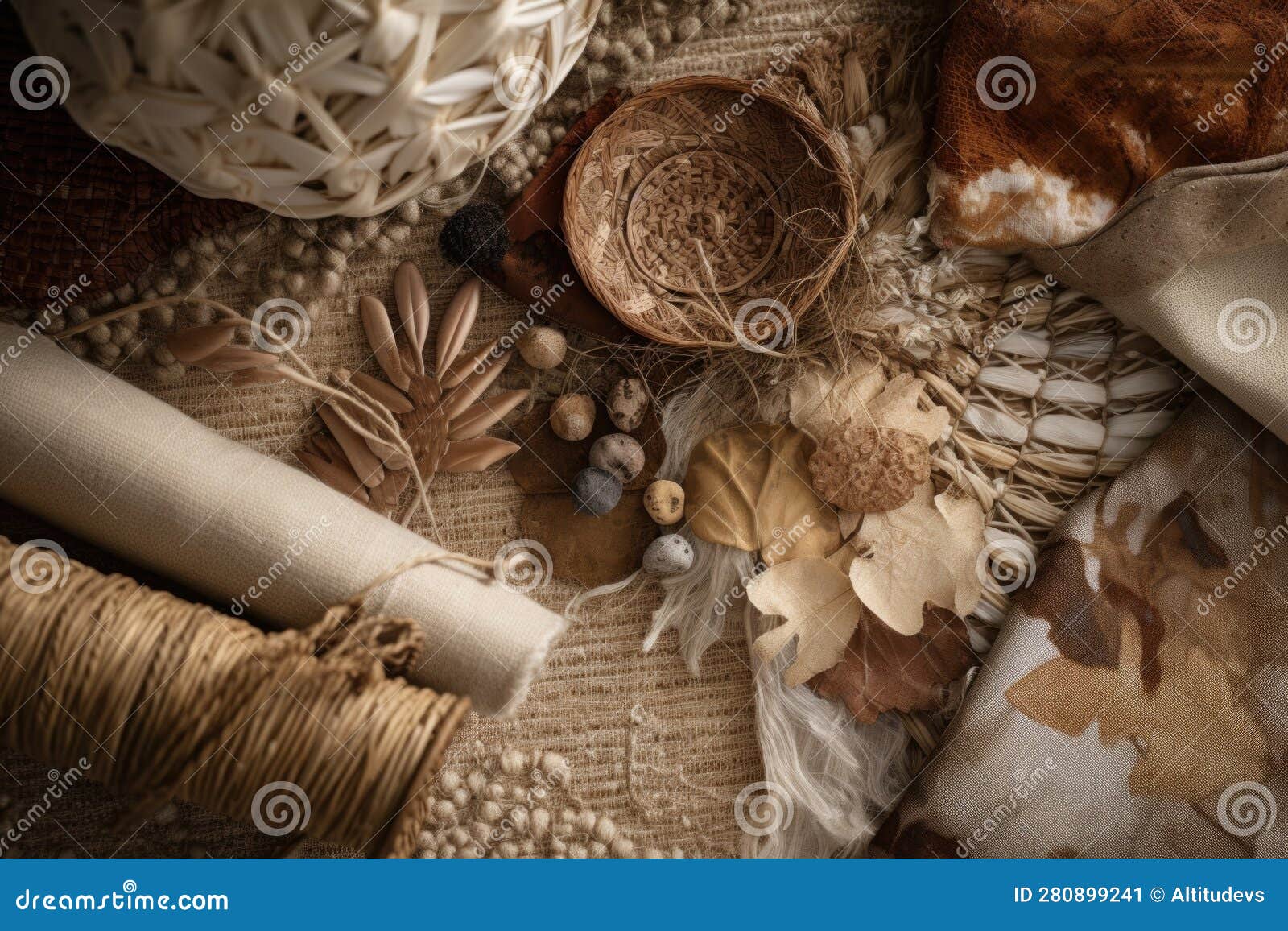 Natural Materials and Textures Blend Together in Naturalthemed Fabric