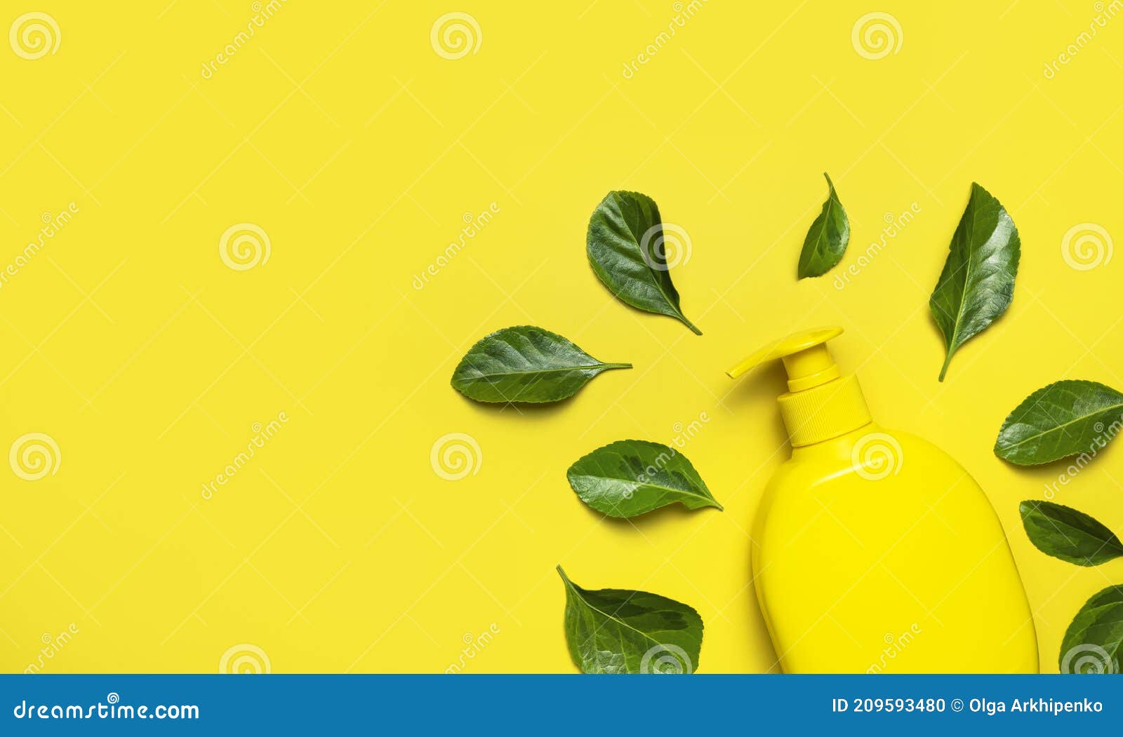 Download Natural Organic Cosmetics Beauty Spa Branding Mockups Yellow Cosmetic Bottle Container Fresh Green Leaves On Yellow Background Stock Photo Image Of Bottle Minimalist 209593480