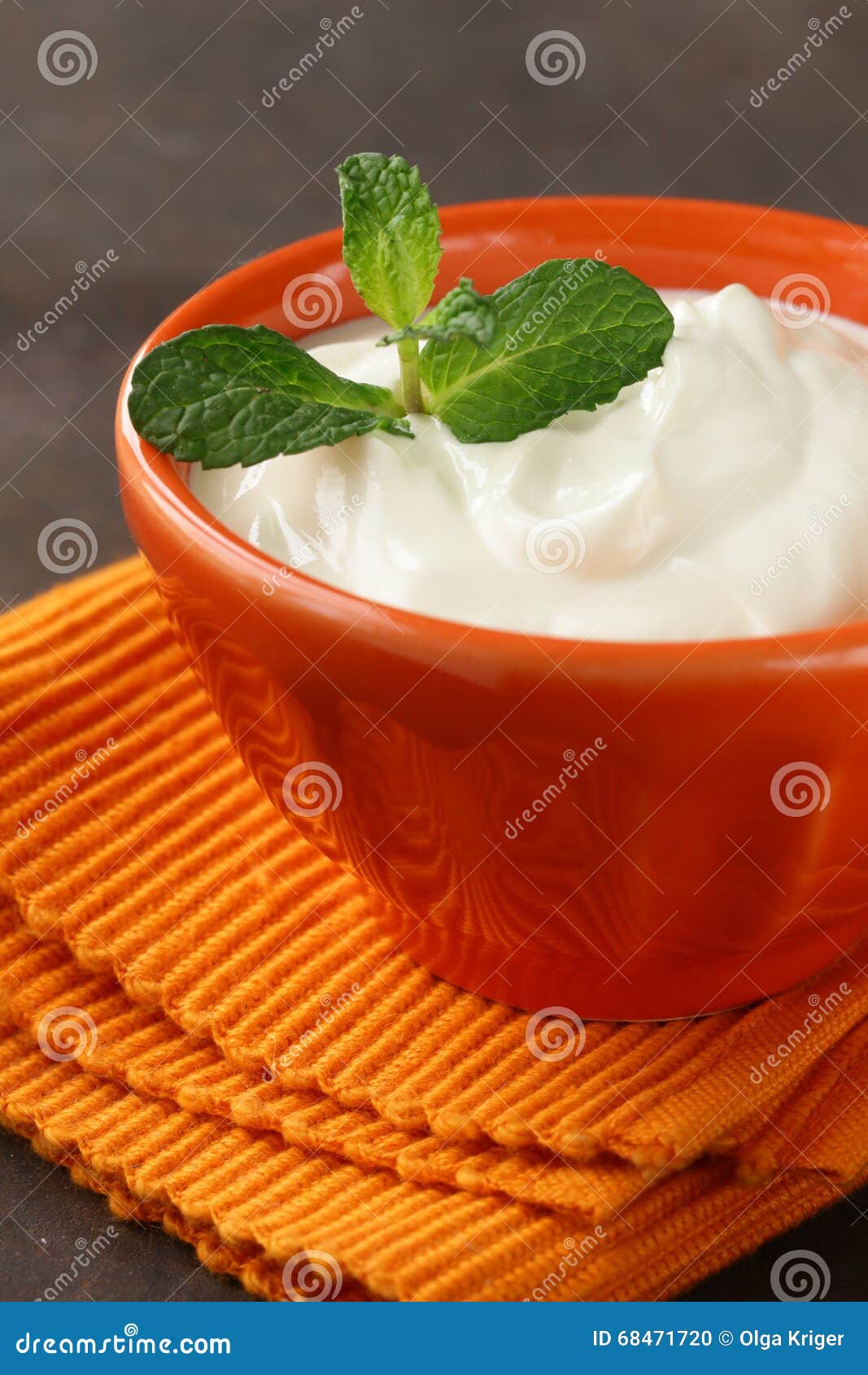 Natural organic sour cream stock photo. Image of cuisine 68471720