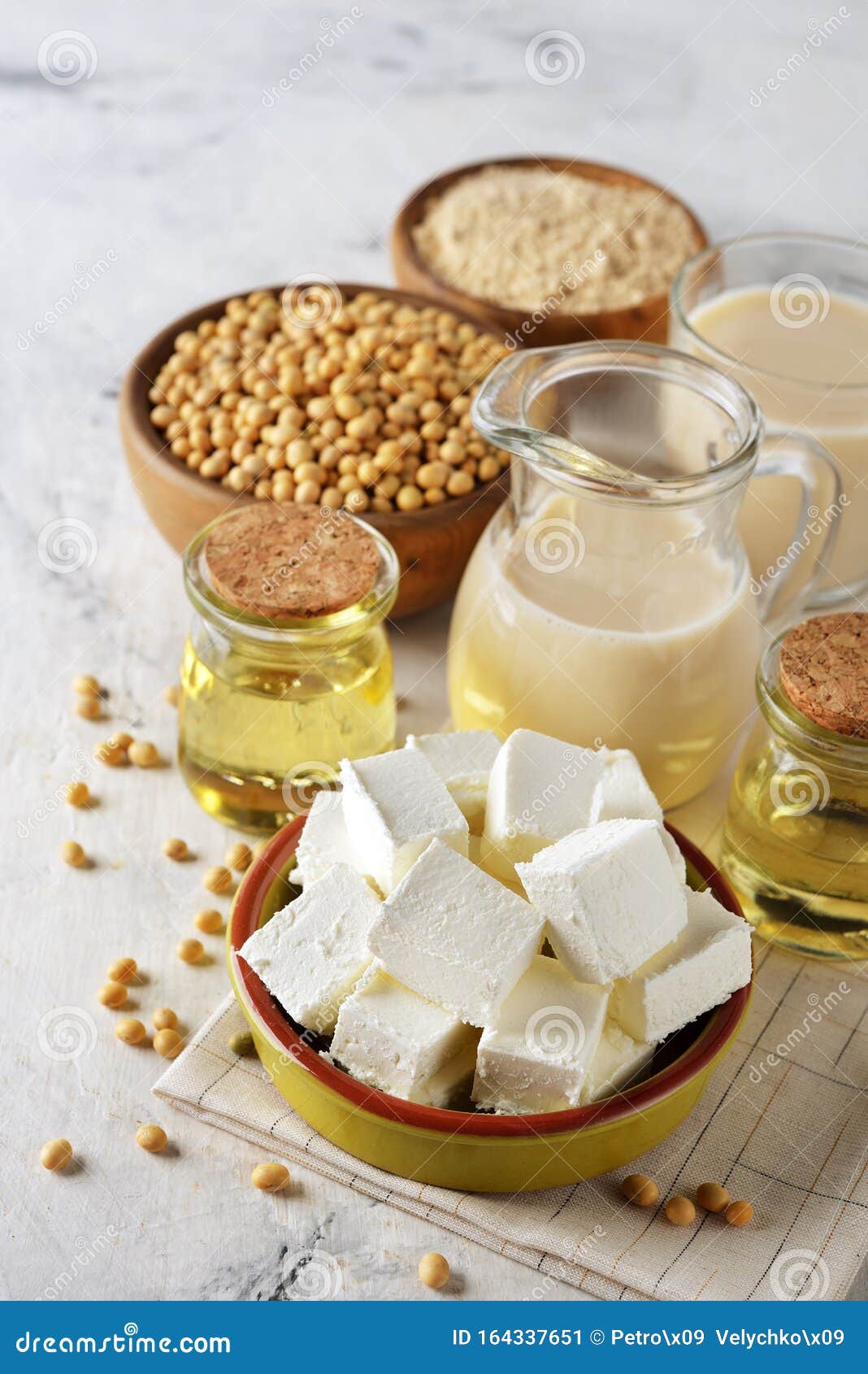 Natural Organic Soy Products Stock Image Image of grains, butter