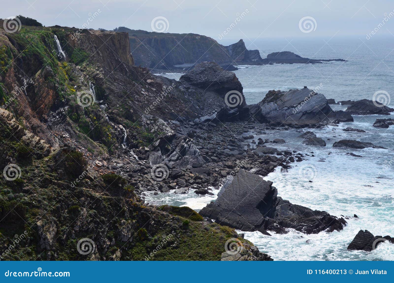 cliffs and beaches at the costa vicentina natural park, southwestern portugal