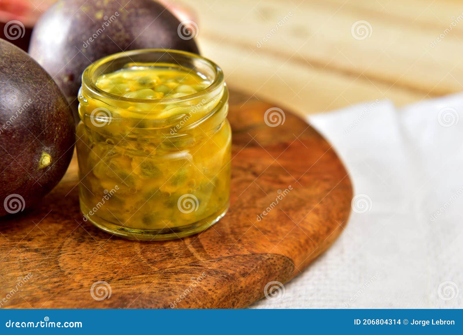 Natural Passion Fruit on a Wooden Board Stock Photo Image of ripe