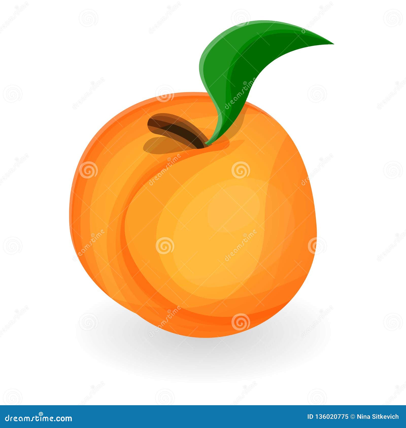 Peach cartoon emoji icon eggplant emoticon Vector Image