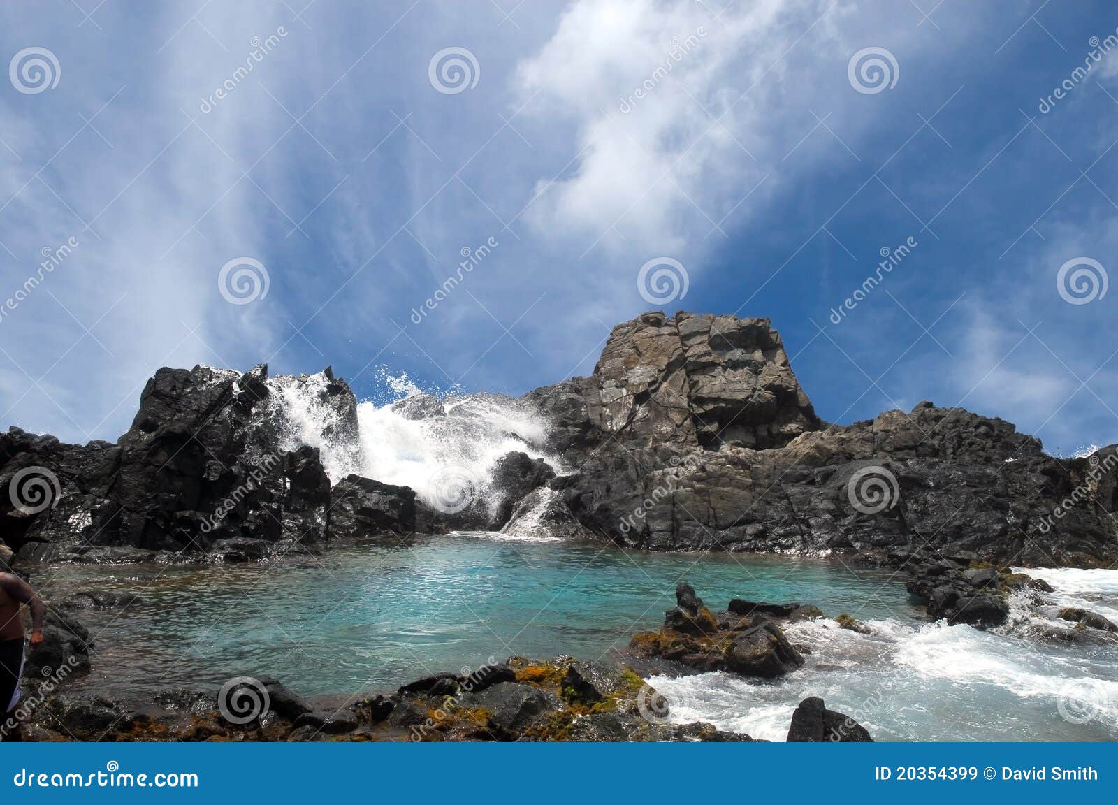 The Natural Pool in Aruba stock image. Image of holiday 20354399