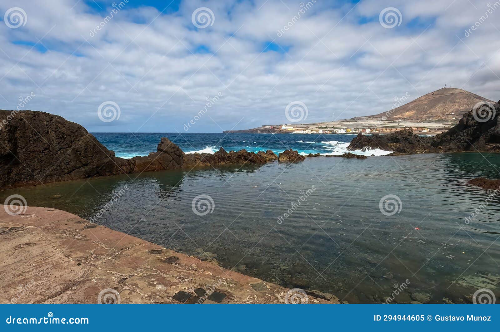 natural pool near galdar, known as 