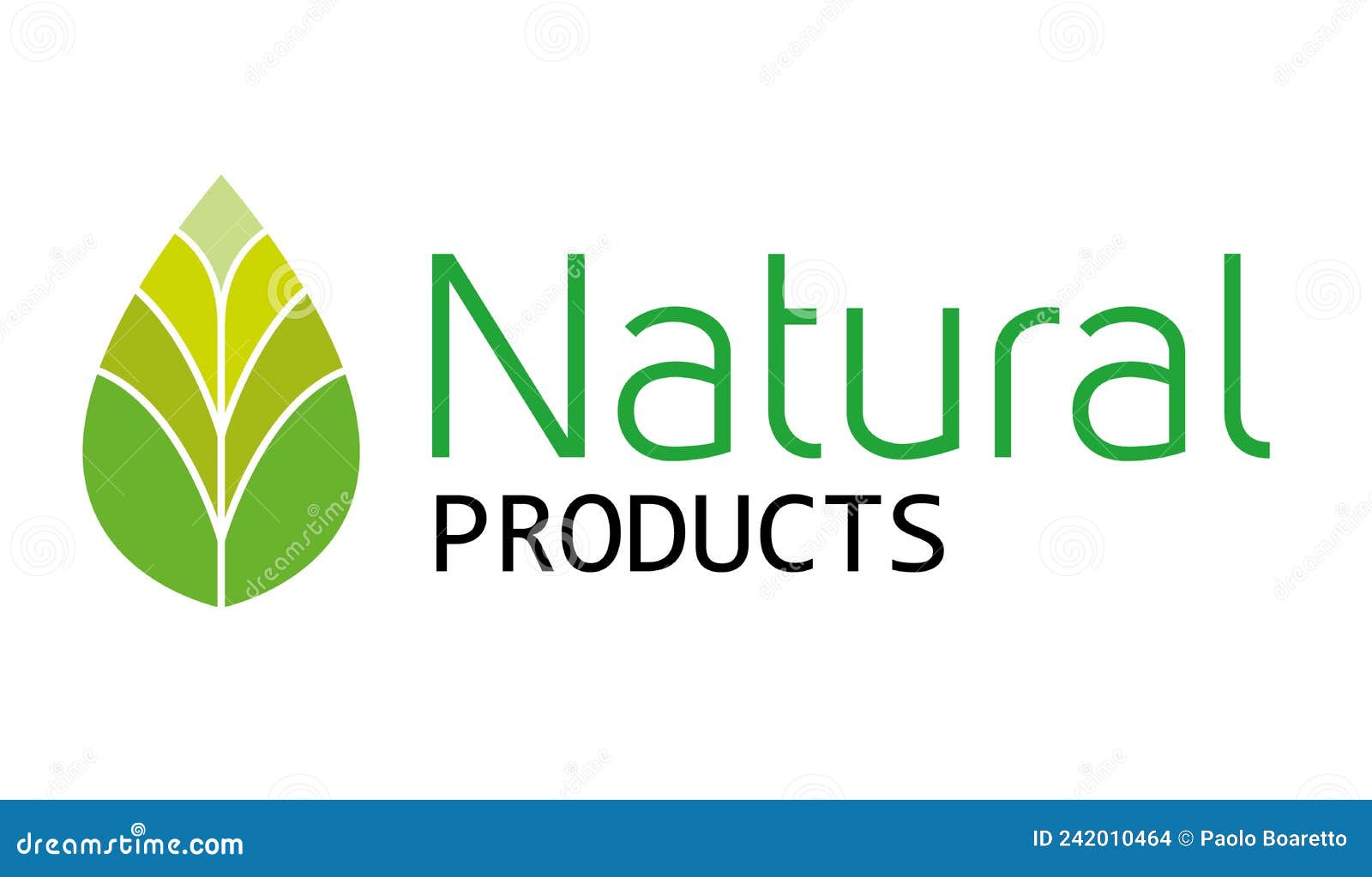 Natural Product Logo Design Vector Template Stock Illustration