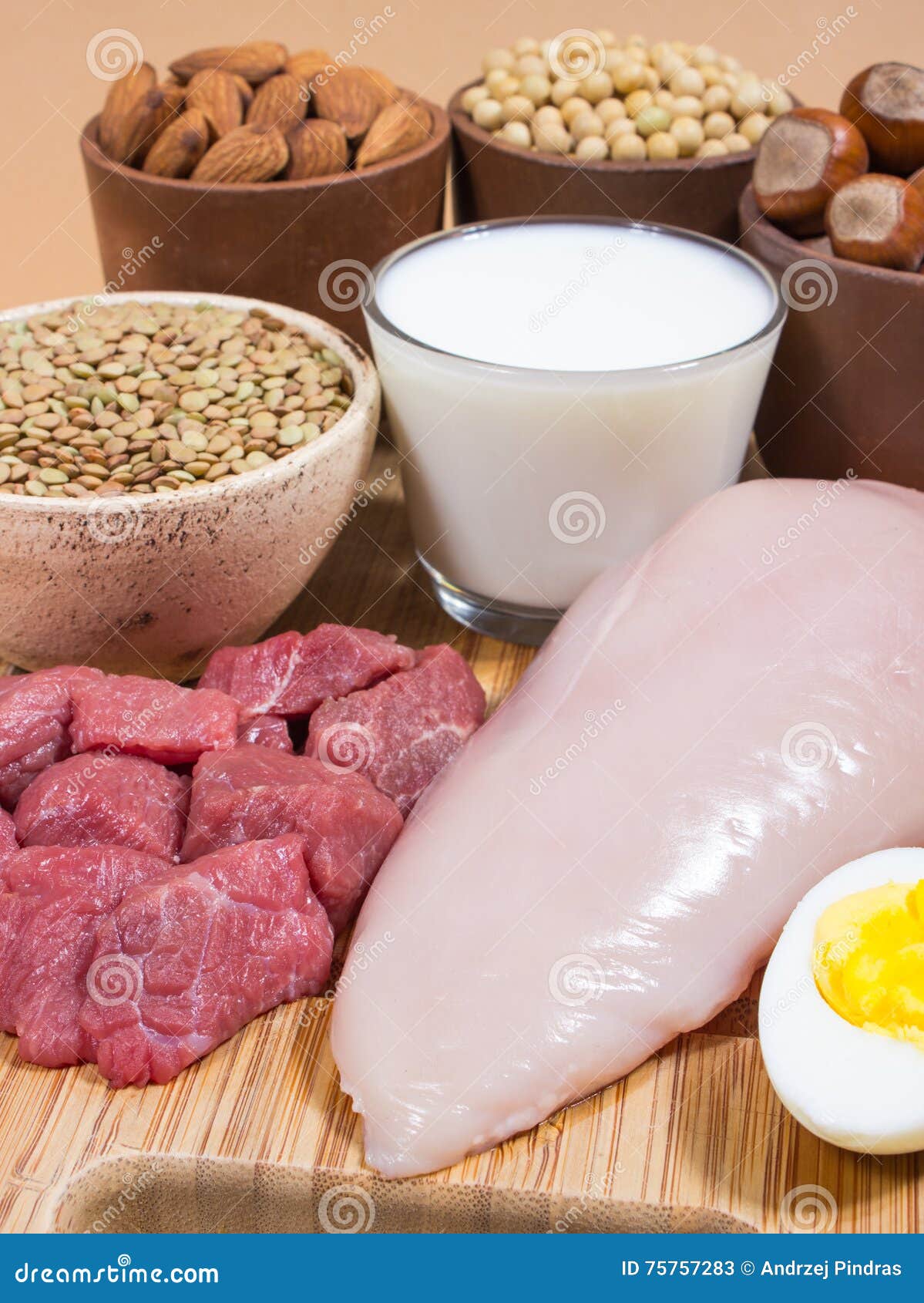 Natural Products Containing Plant and Animal Proteins. Stock Image Image of organic, poultry