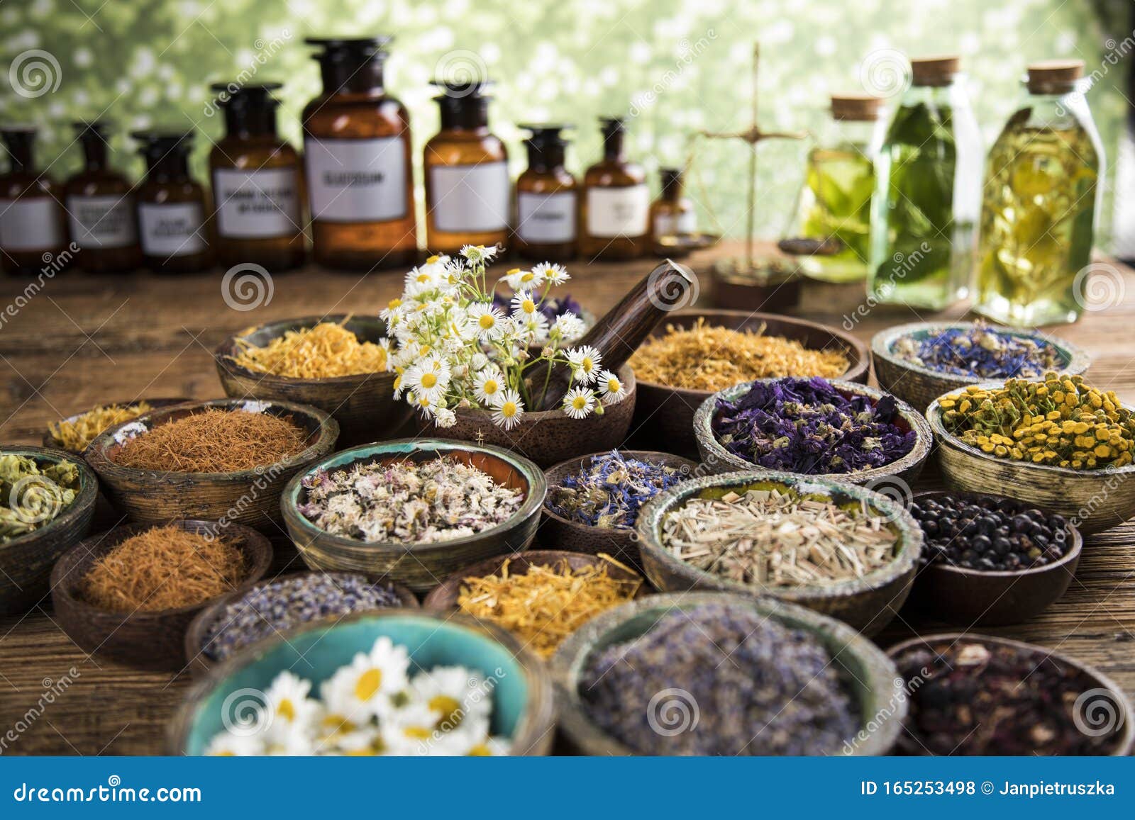 Natural Remedy, Healing Herbs Background Stock Photo - Image of harvesting,  mixture: 165253498