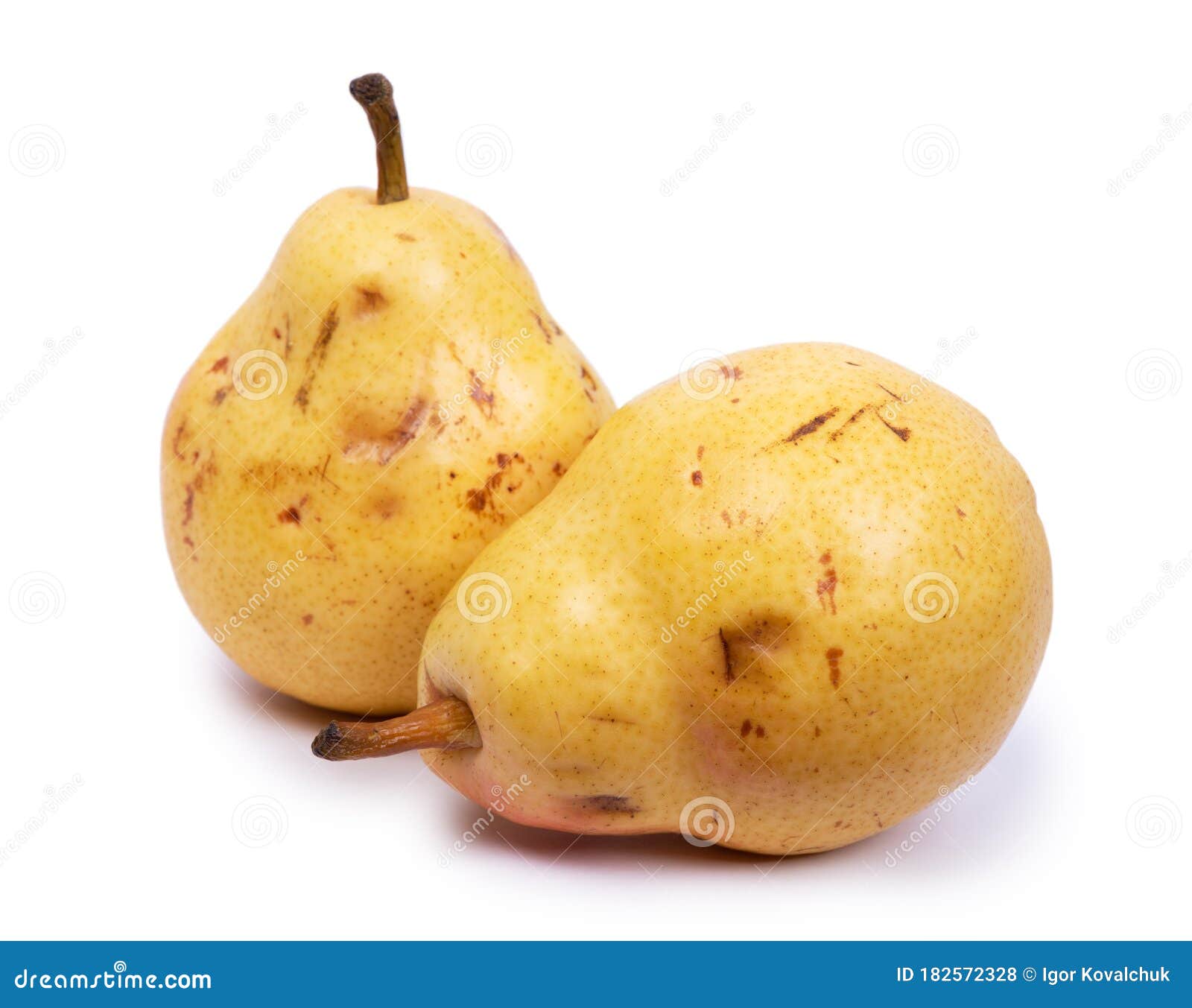 natural ripe flawed pears