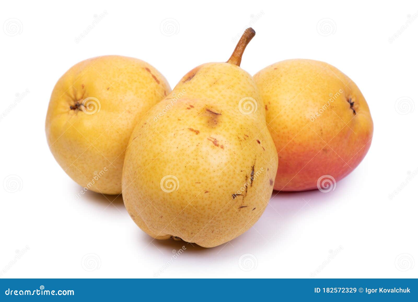 natural ripe flawed pears