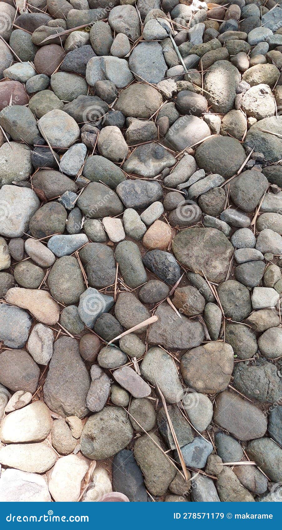 Natural River Rock Pebble Stone Wallpaper Background Stock Image