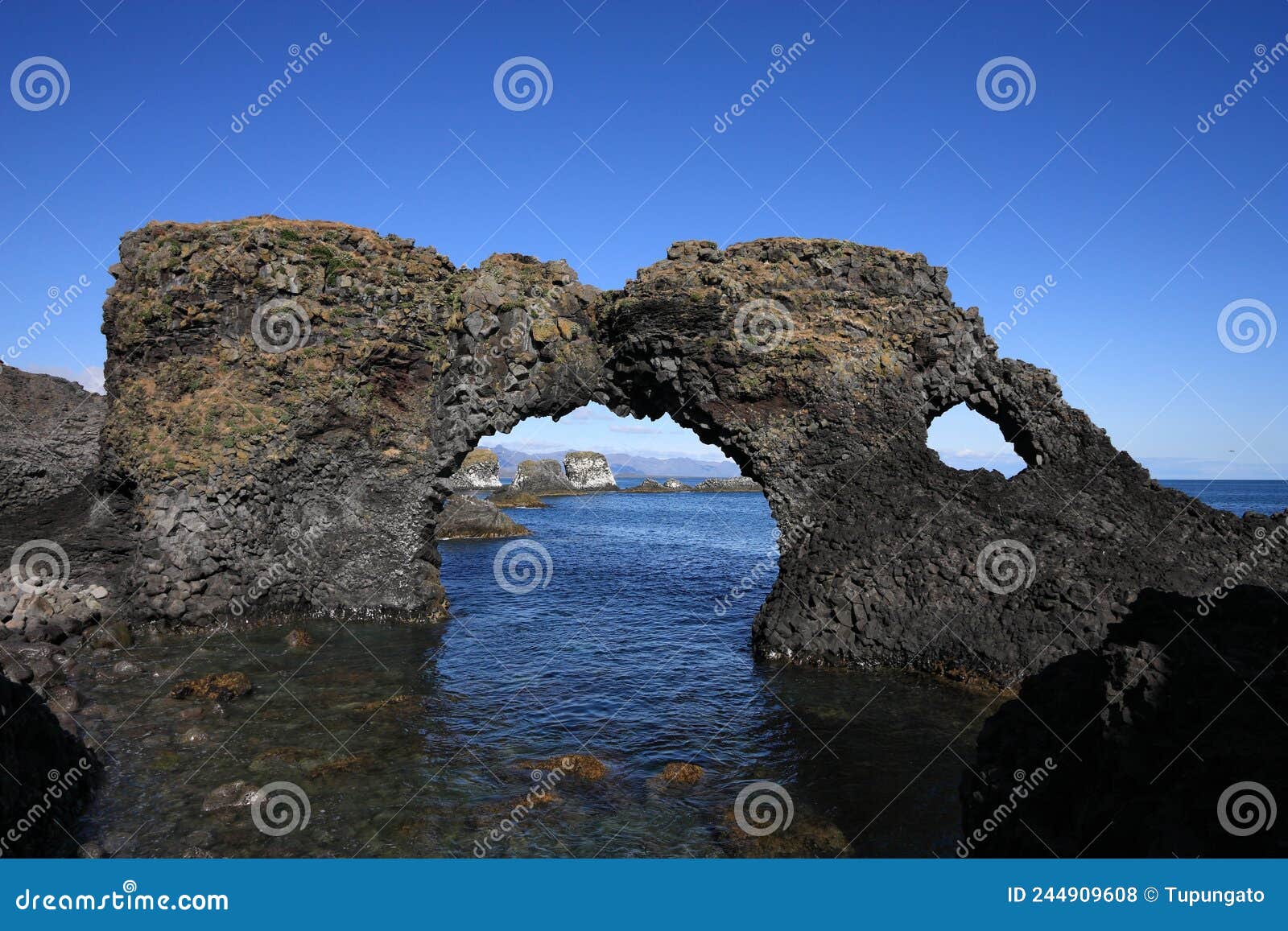 natural rock arch in iceland