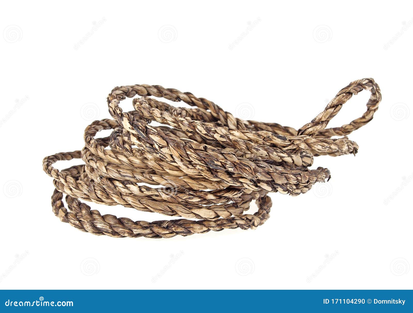 Natural Rope Isolated on White Background Stock Photo Image of