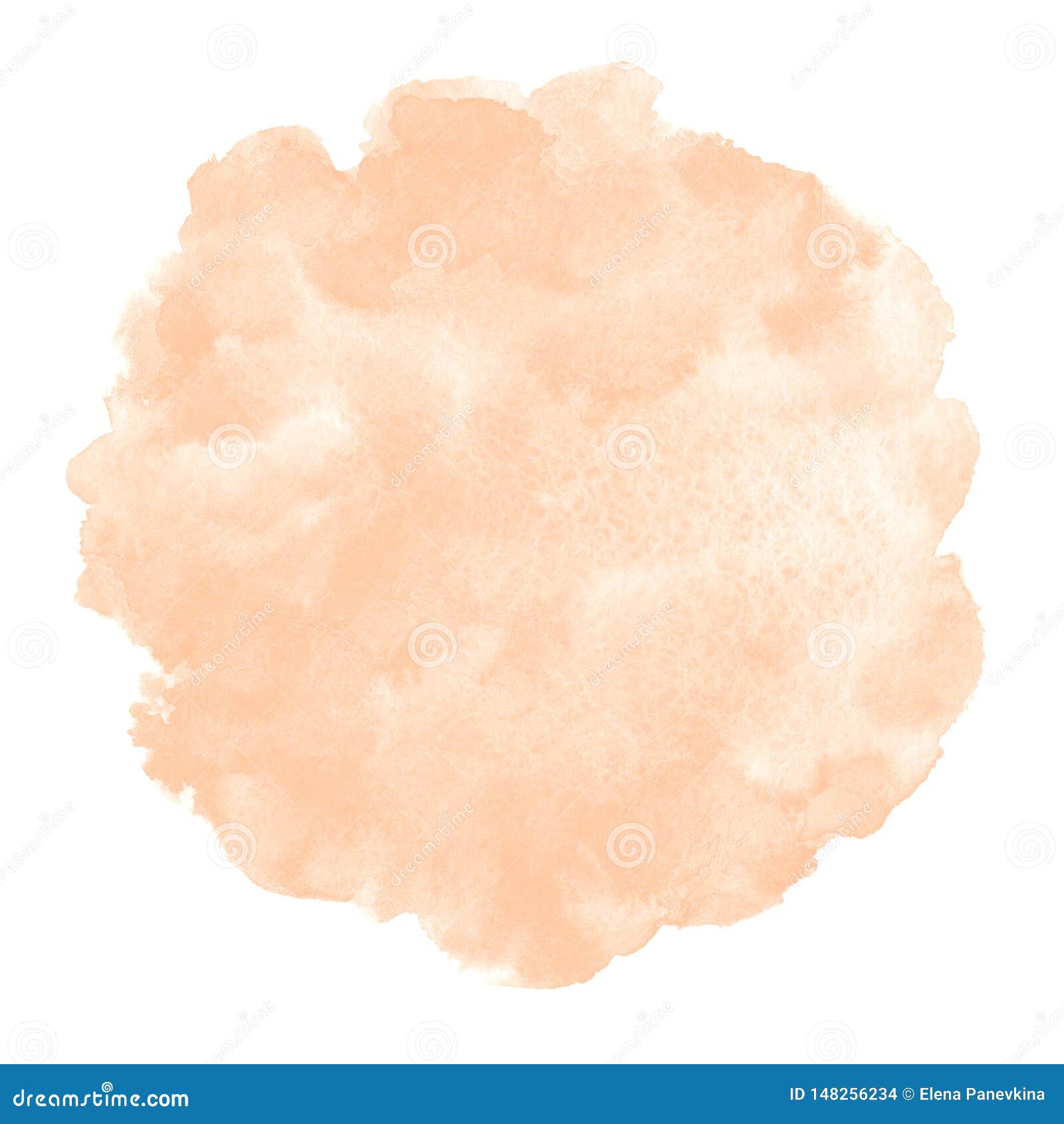 natural rose beige watercolor round background, circle