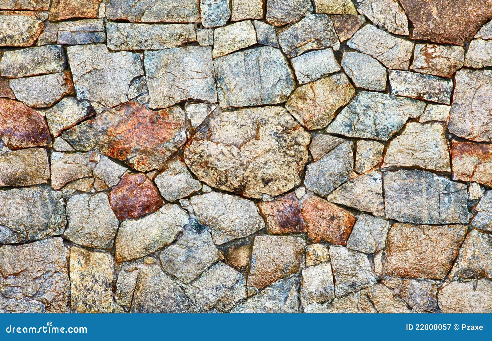 Natural Rough Stone Wall - Texture Stock Image - Image of ...