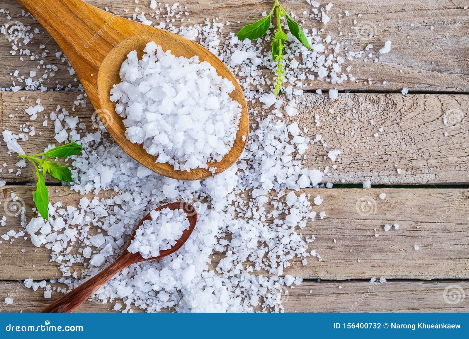 Natural Salt from the Sea on the Dining Table Stock Photo Image of