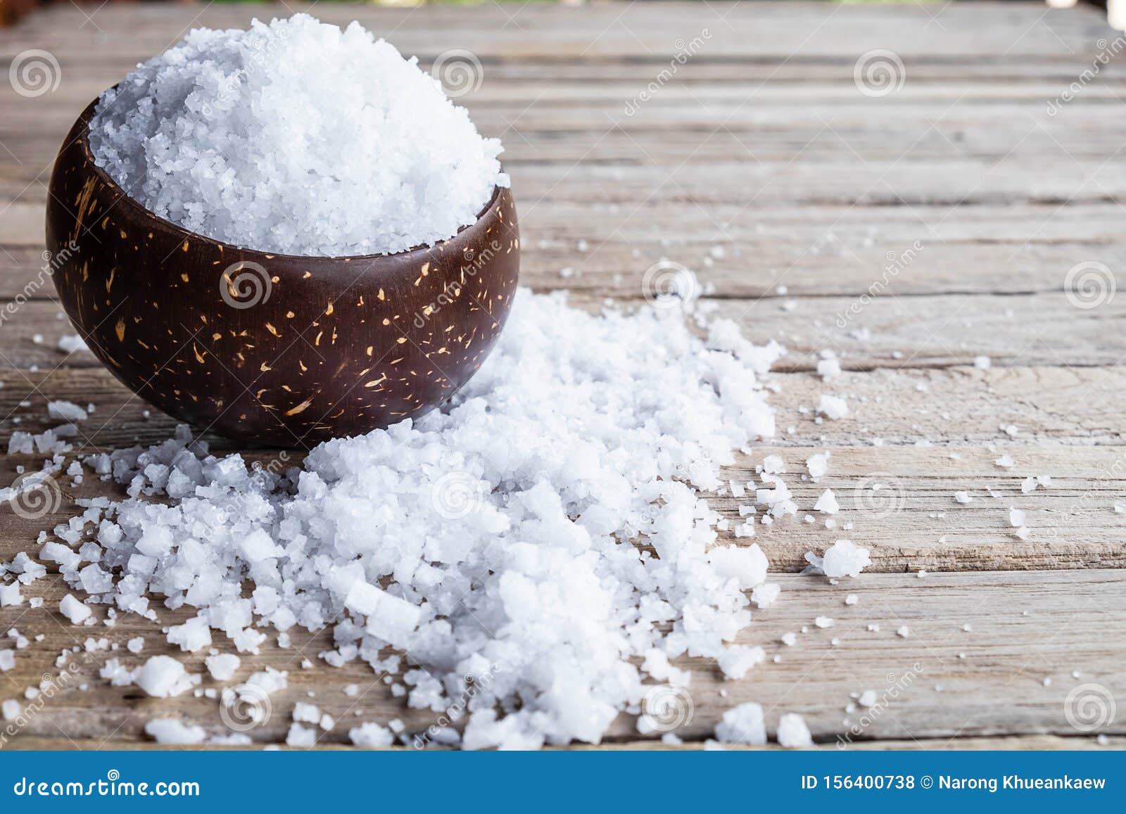 Natural Salt from the Sea on the Dining Table Stock Photo Image of