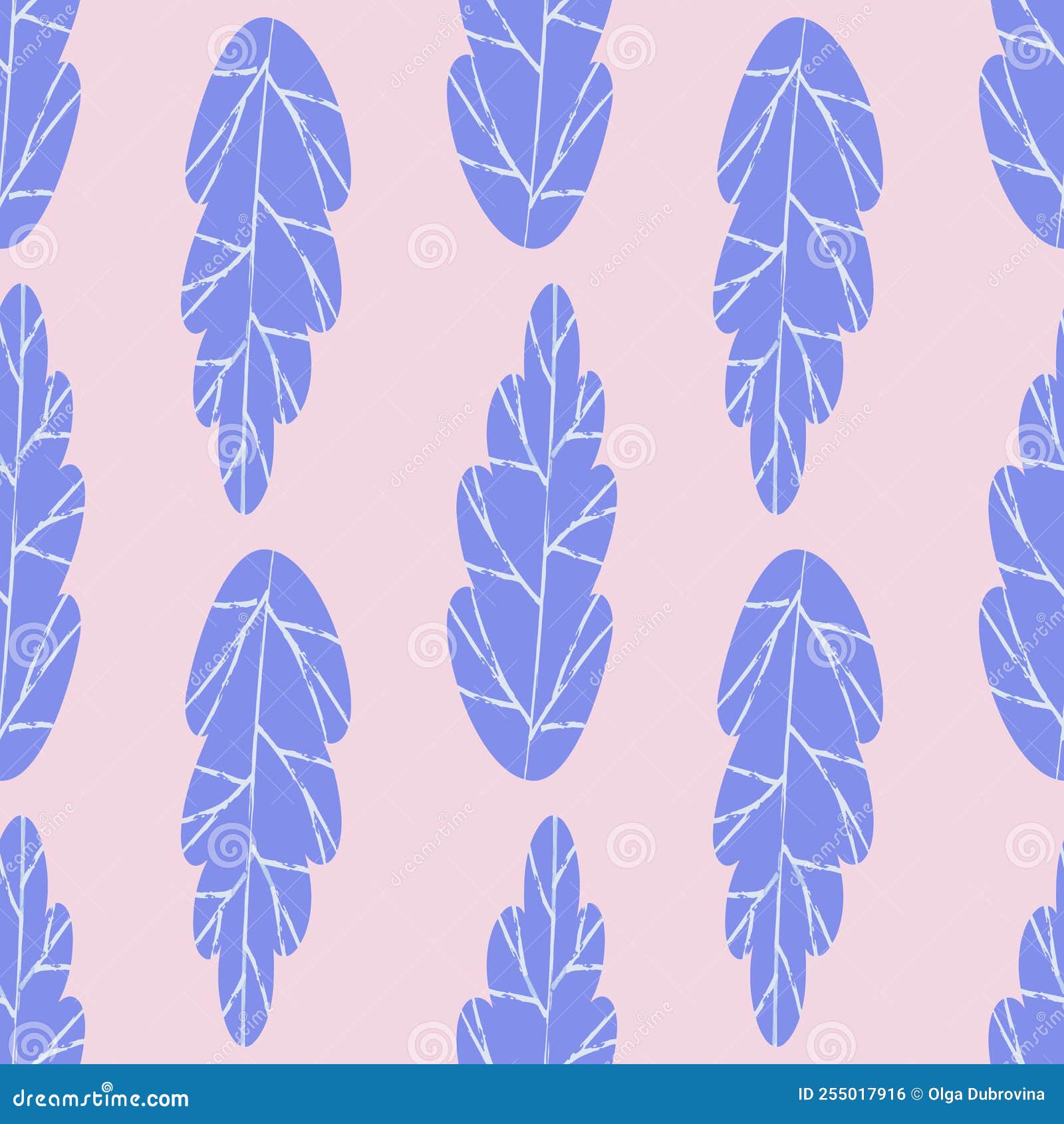 Natural Seamless Pattern. Delicate Colors. Vector Simple Print. Stock