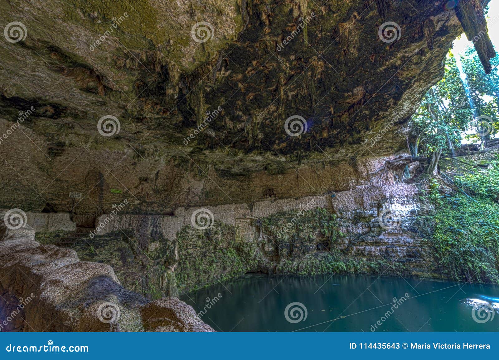 Natural Sinkhole In Mexico Stock Image Image Of Pool