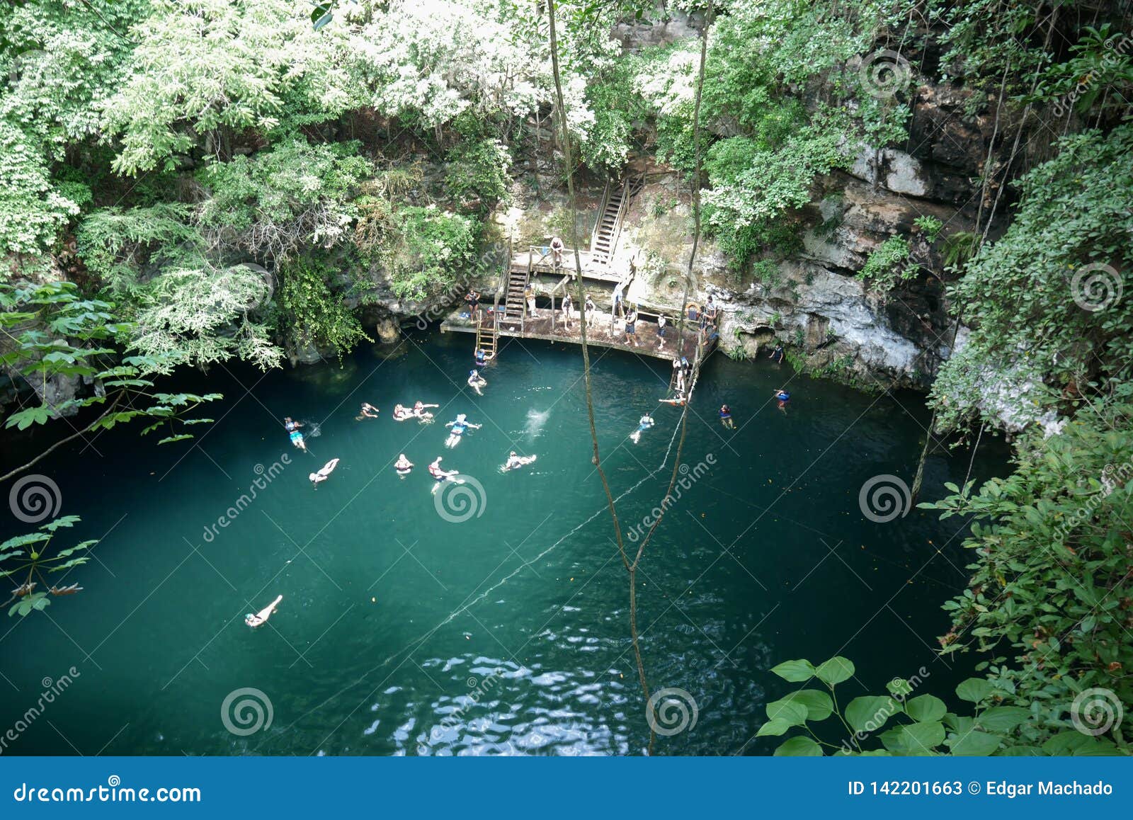 Natural Sinkhole At Yucatan Stock Image Image Of Image