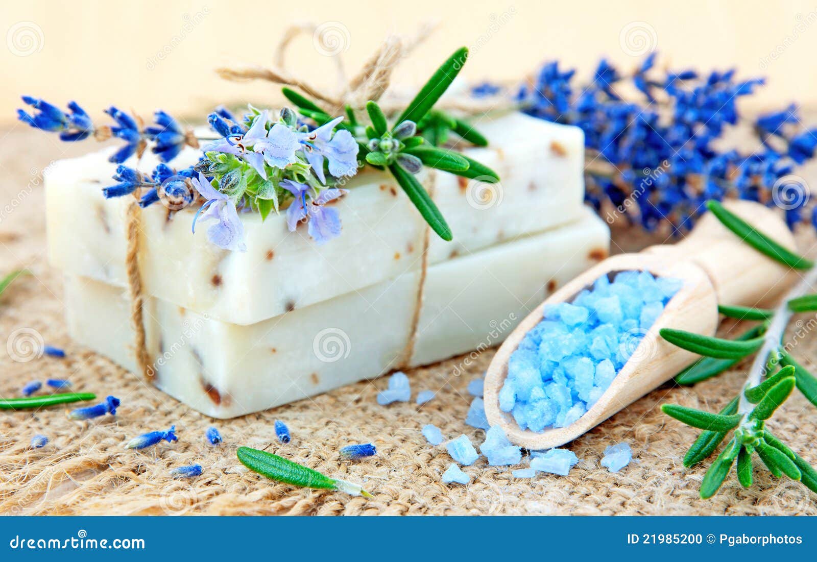 Natural Soap, Herbs and Bath Salt Stock Photo Image of herbs, health