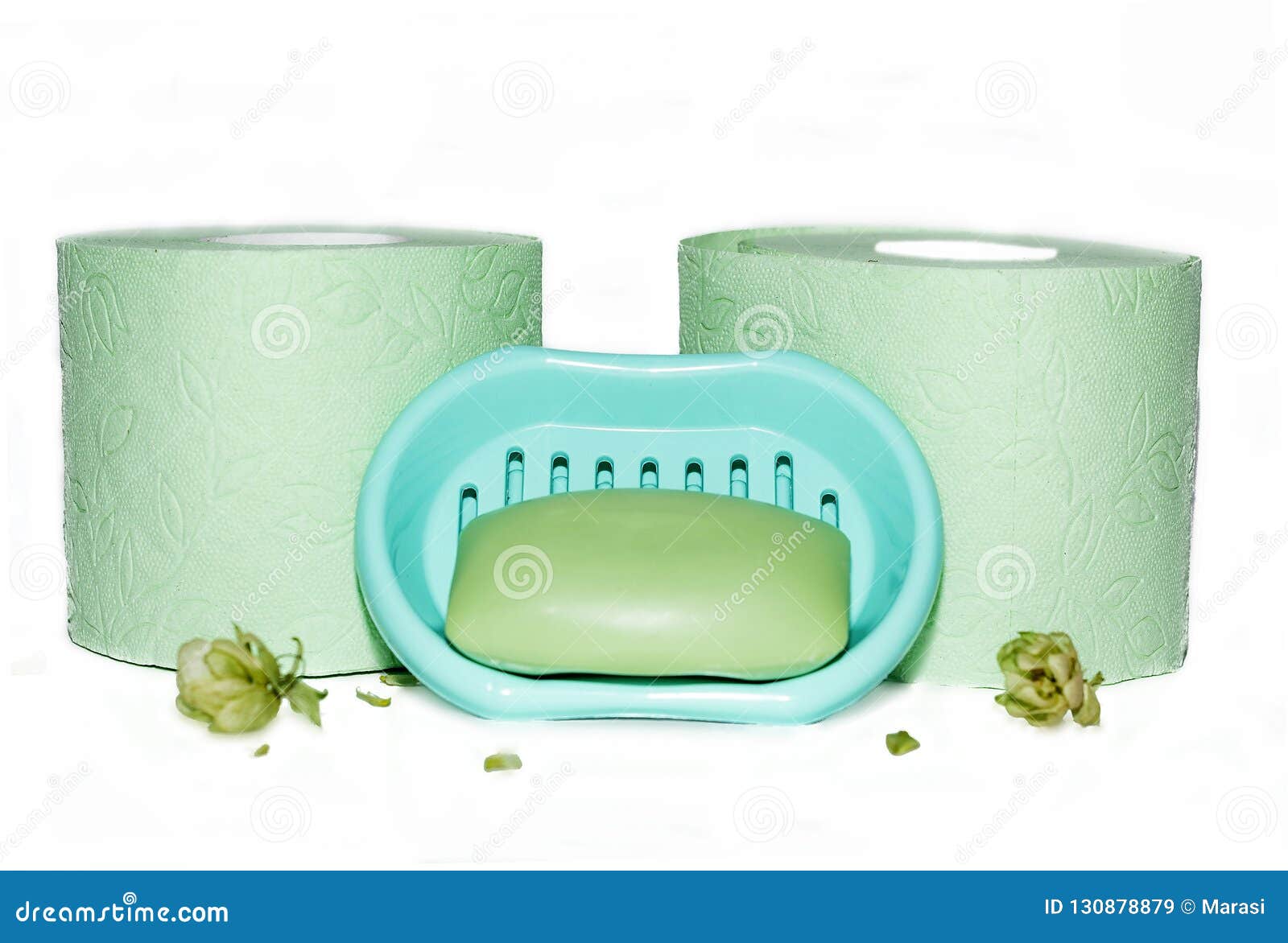 Natural Soap and Toilet Paper Stock Image - Image of clean, toilet ...