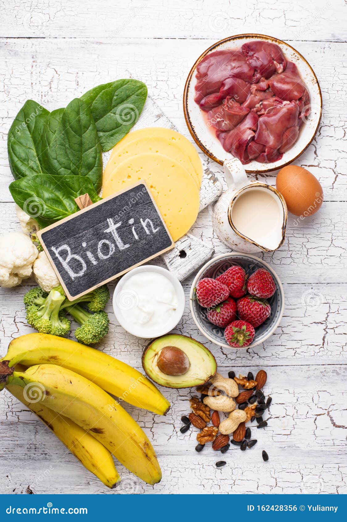 Natural Sources of Vitamin B7 Biotin Stock Photo Image of broccoli