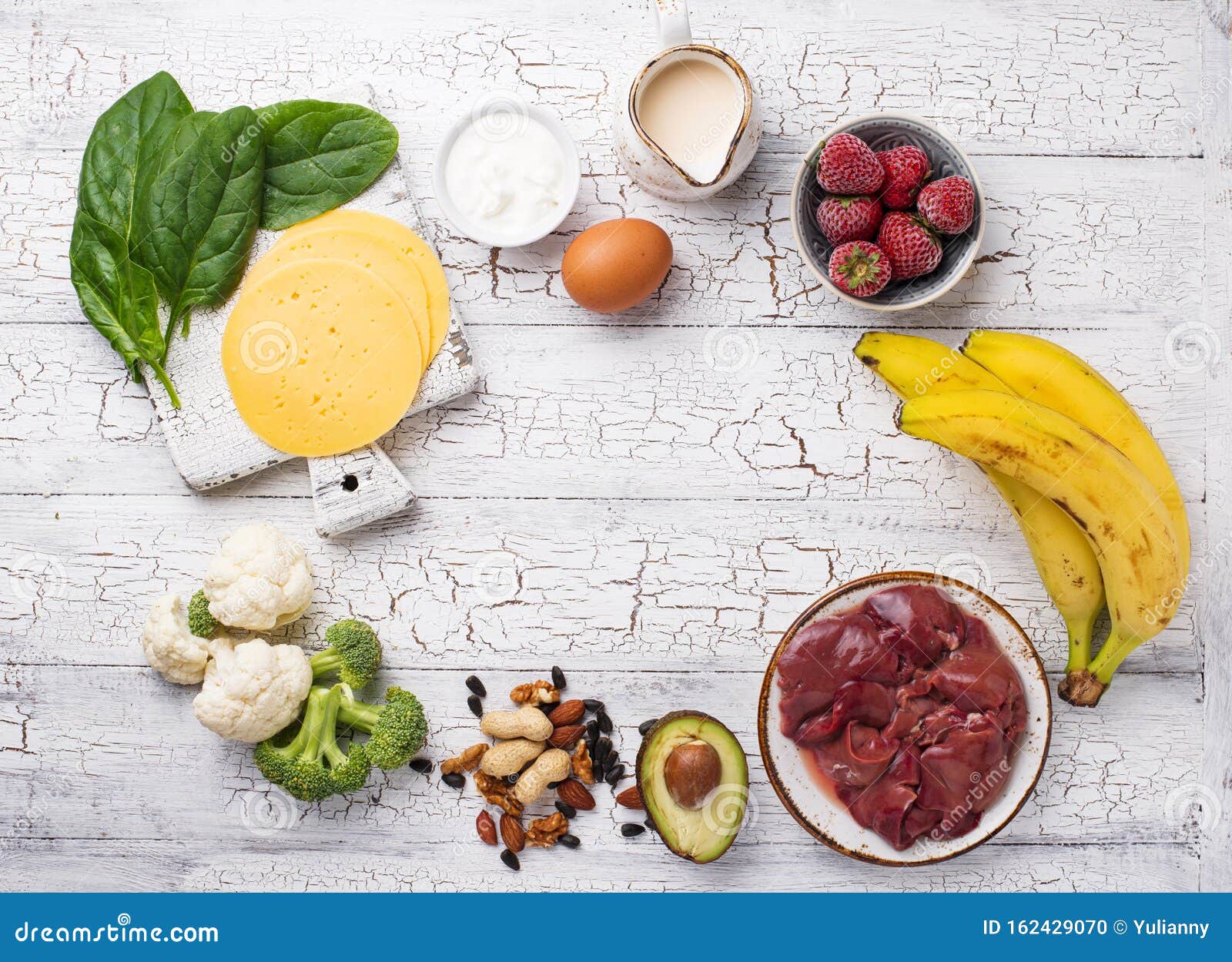 Natural Sources of Vitamin B7 Biotin Stock Photo Image of liver, skin