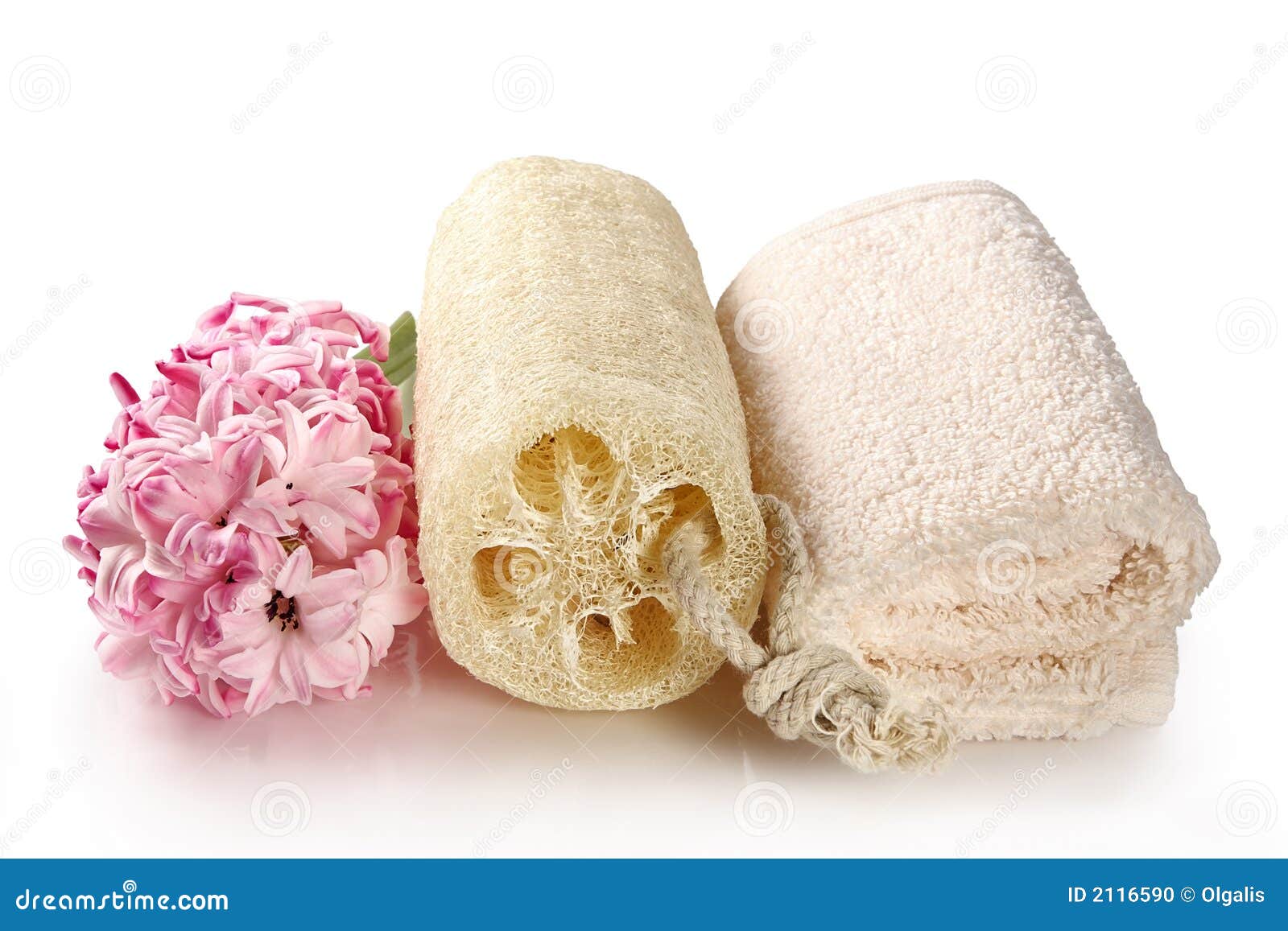 Natural Sponge and Terry Towel Stock Photo Image of bathe, chemical
