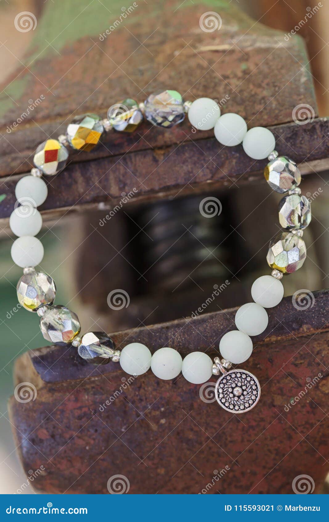 Natural Stone Bead Bracelet Stock Image - Image of color, stone: 115593021