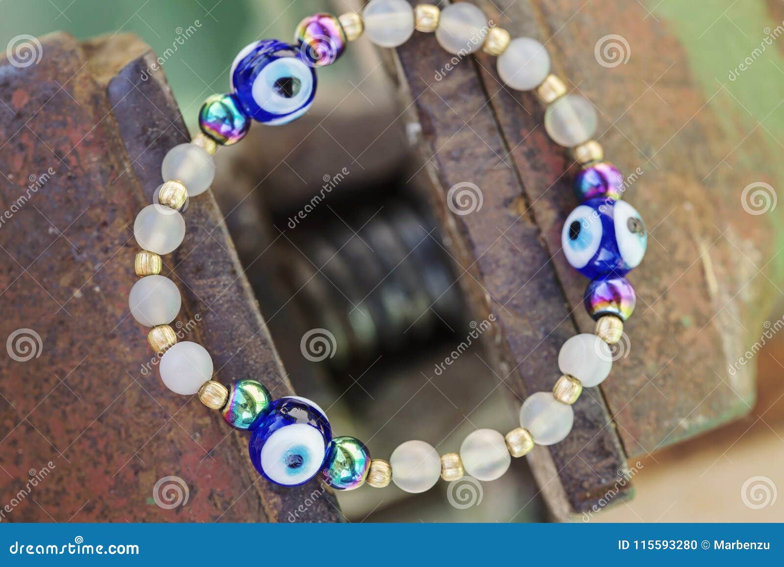 Natural Stone Bead Bracelet Stock Photo - Image of female, jewel: 115593280