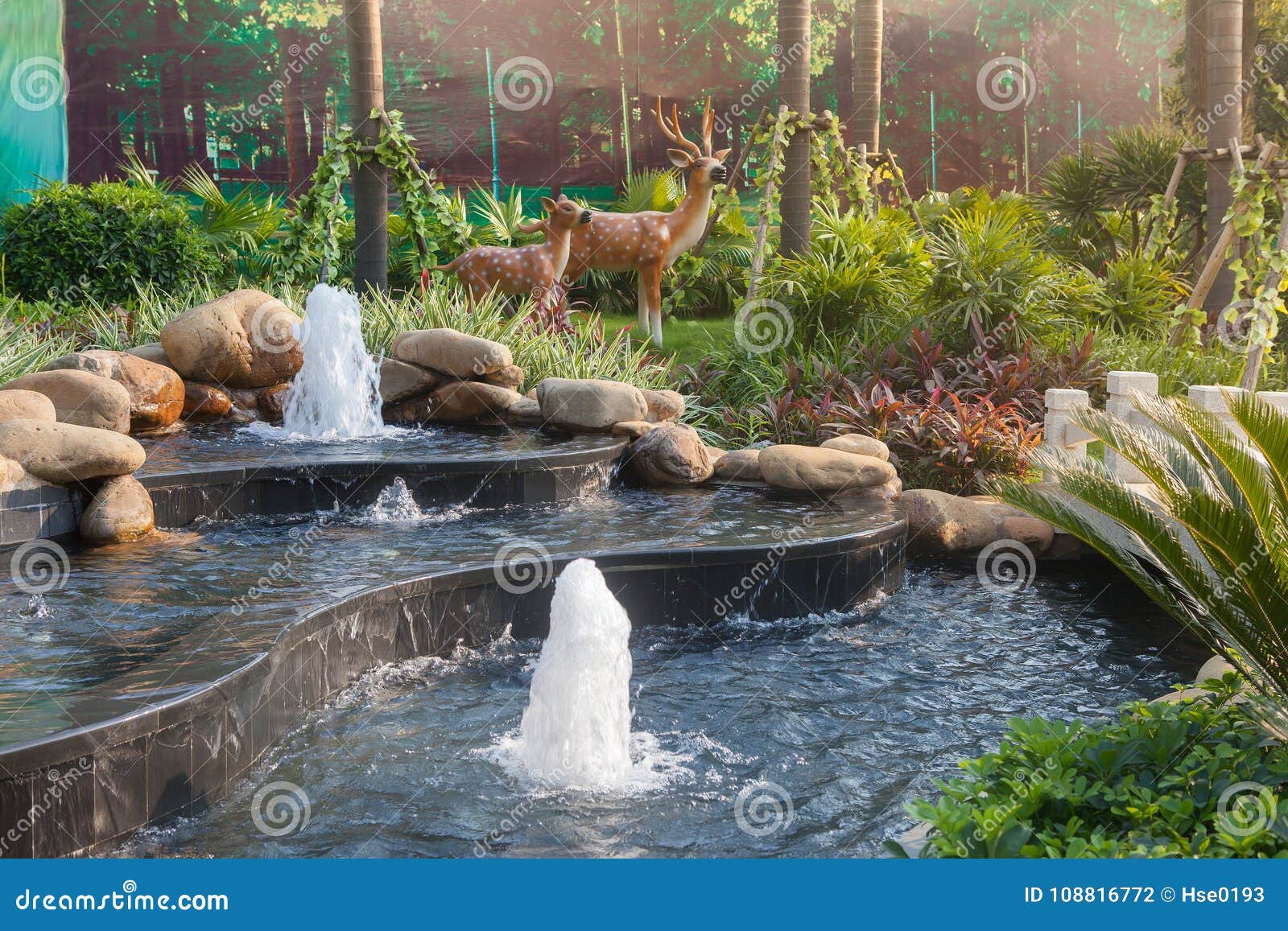 natural style water scene,small garden waterscape 