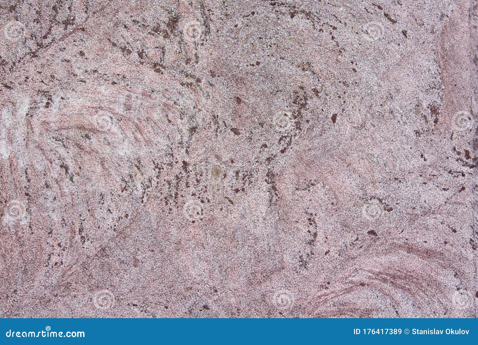 Natural Texture of Pink Granite Stone. Background for Text and Design