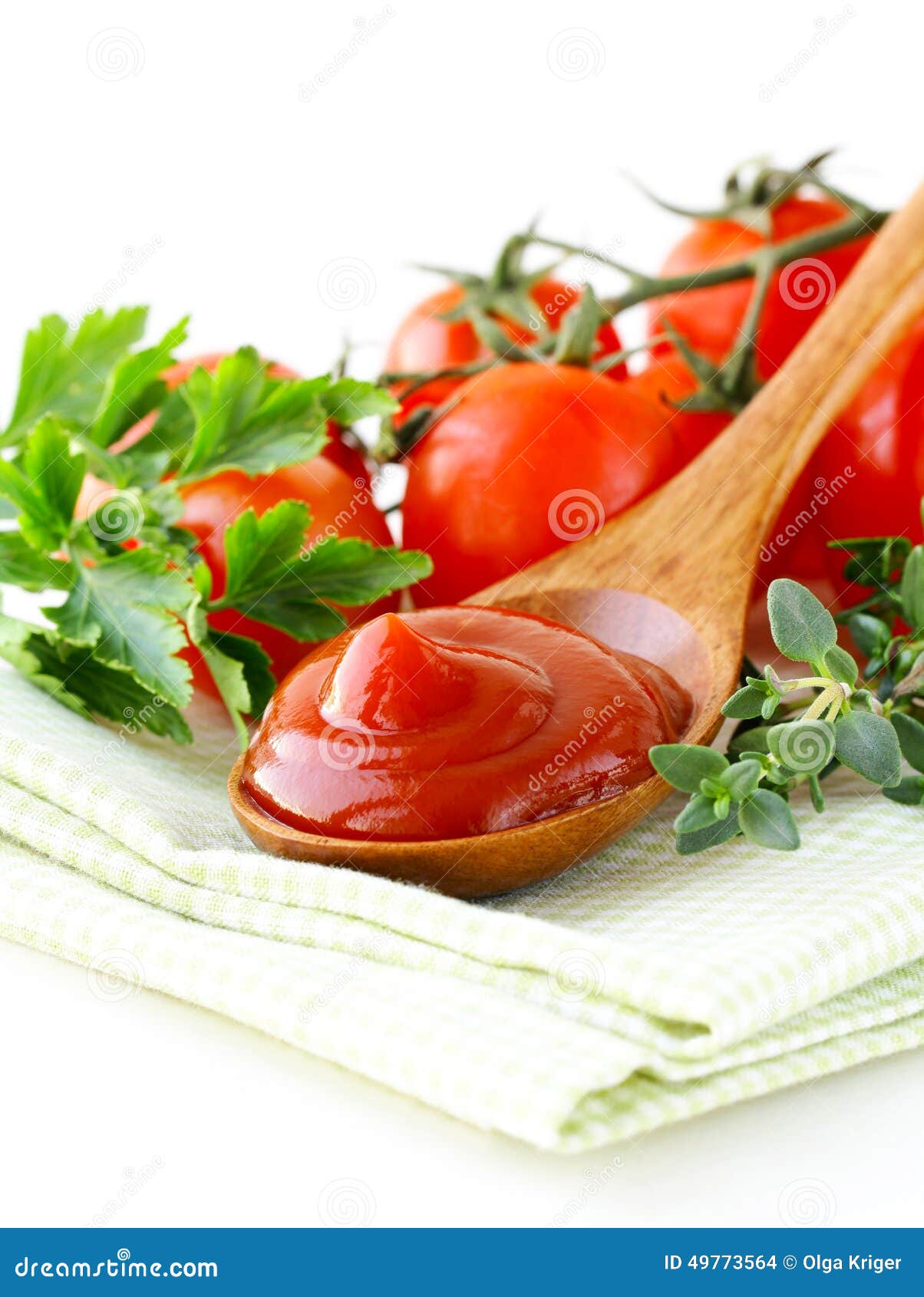 Natural Tomato Sauce (ketchup) with Herbs Stock Photo Image of ripe, meal 49773564