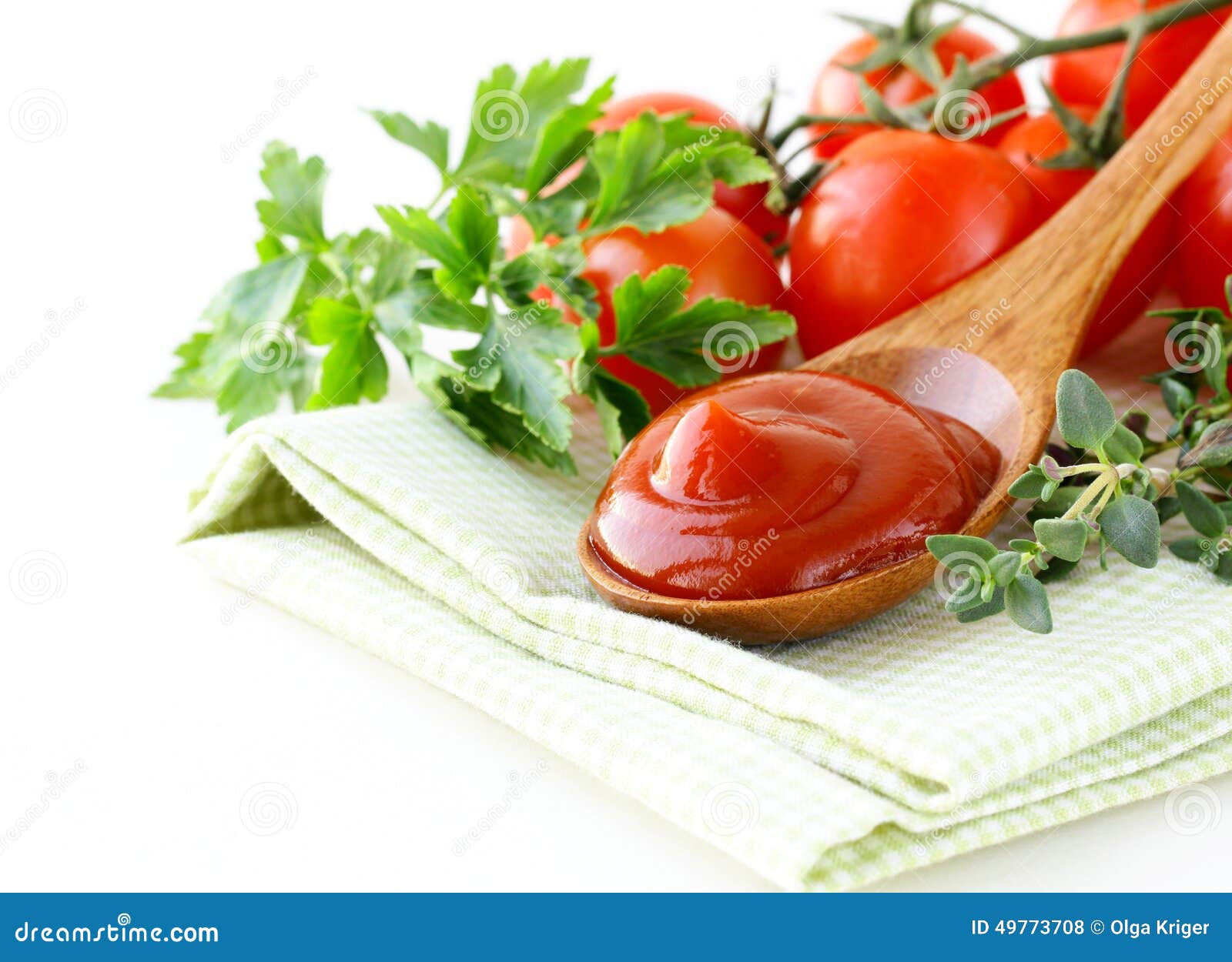 Natural Tomato Sauce (ketchup) with Herbs Stock Photo Image of meal, vegetable 49773708