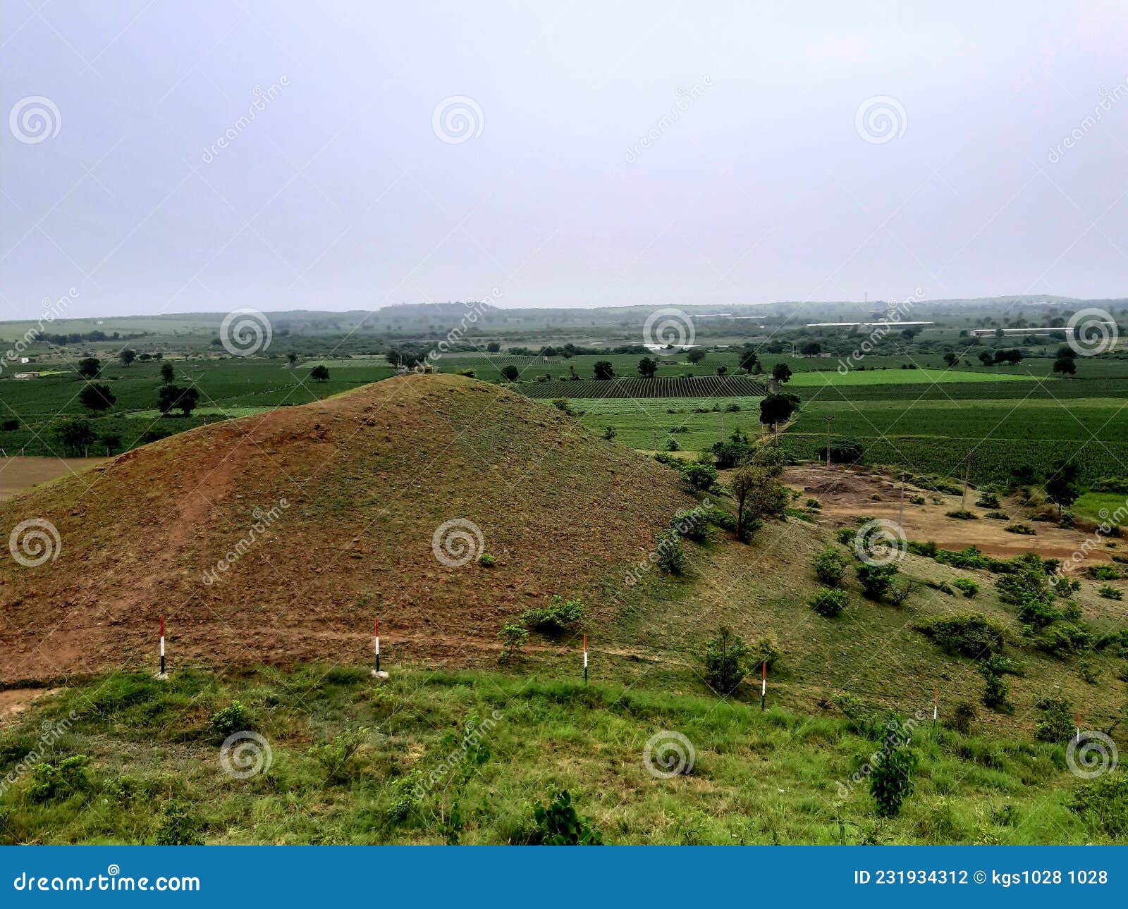 Natural view of hilly land stock photo. Image of farm 231934312