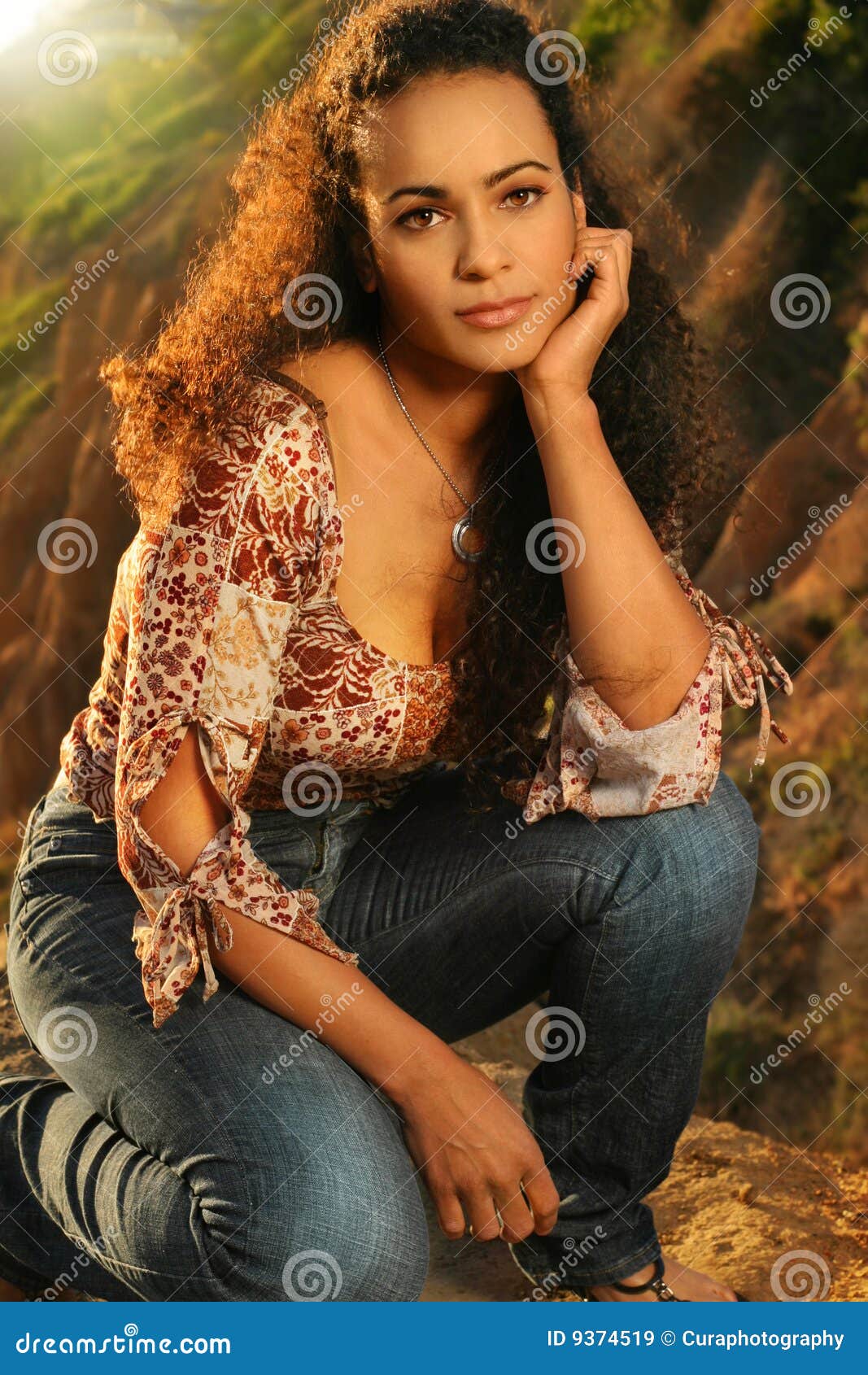 Natural Woman stock image. Image of alone, posing, portrait - 9374519