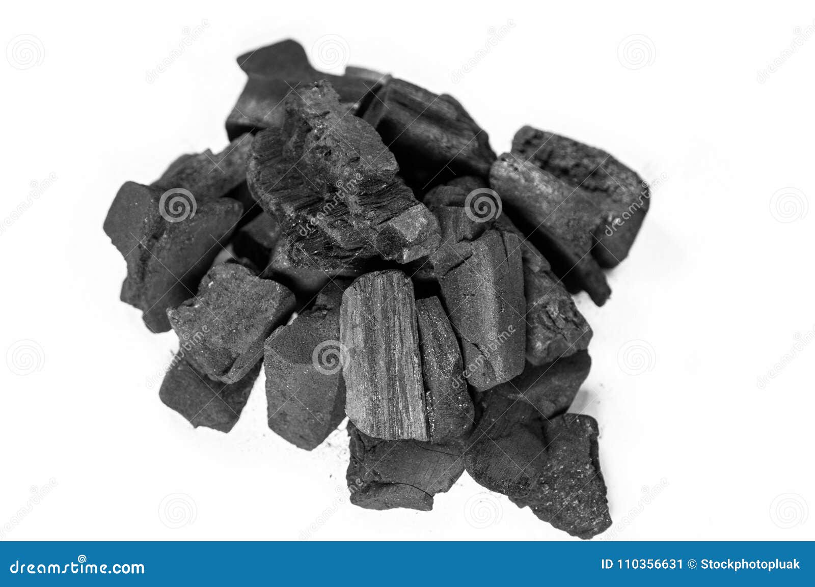 Natural Wood Charcoal Isolated on White Stock Image Image of isolated