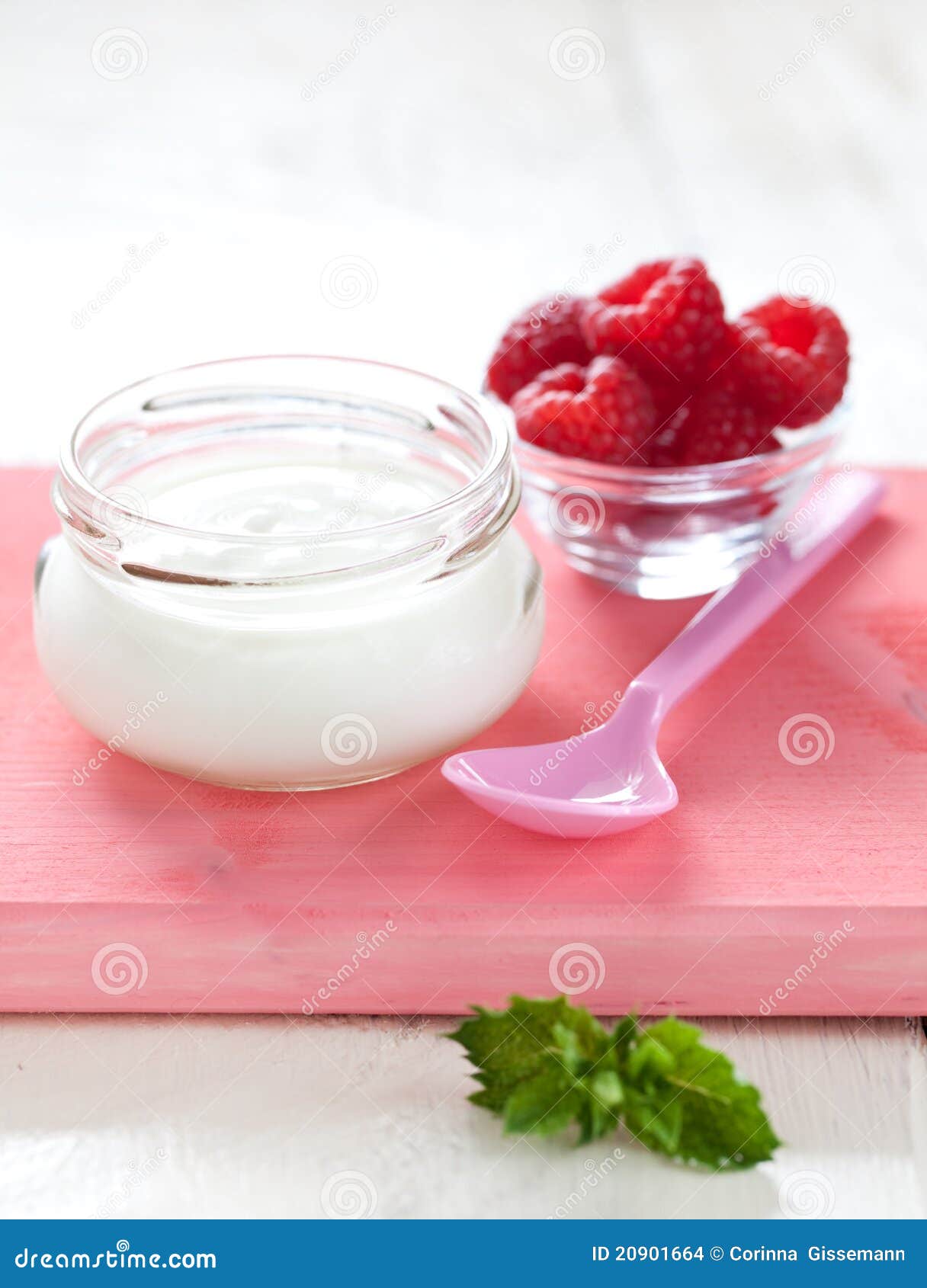 Natural yogurt stock photo. Image of dinner, fruity, served 20901664