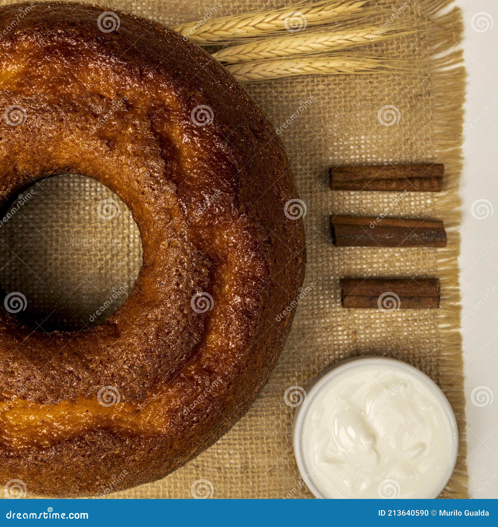 Natural Yogurt Cake with Cinnamon Stock Photo Image of cake, candy 213640590