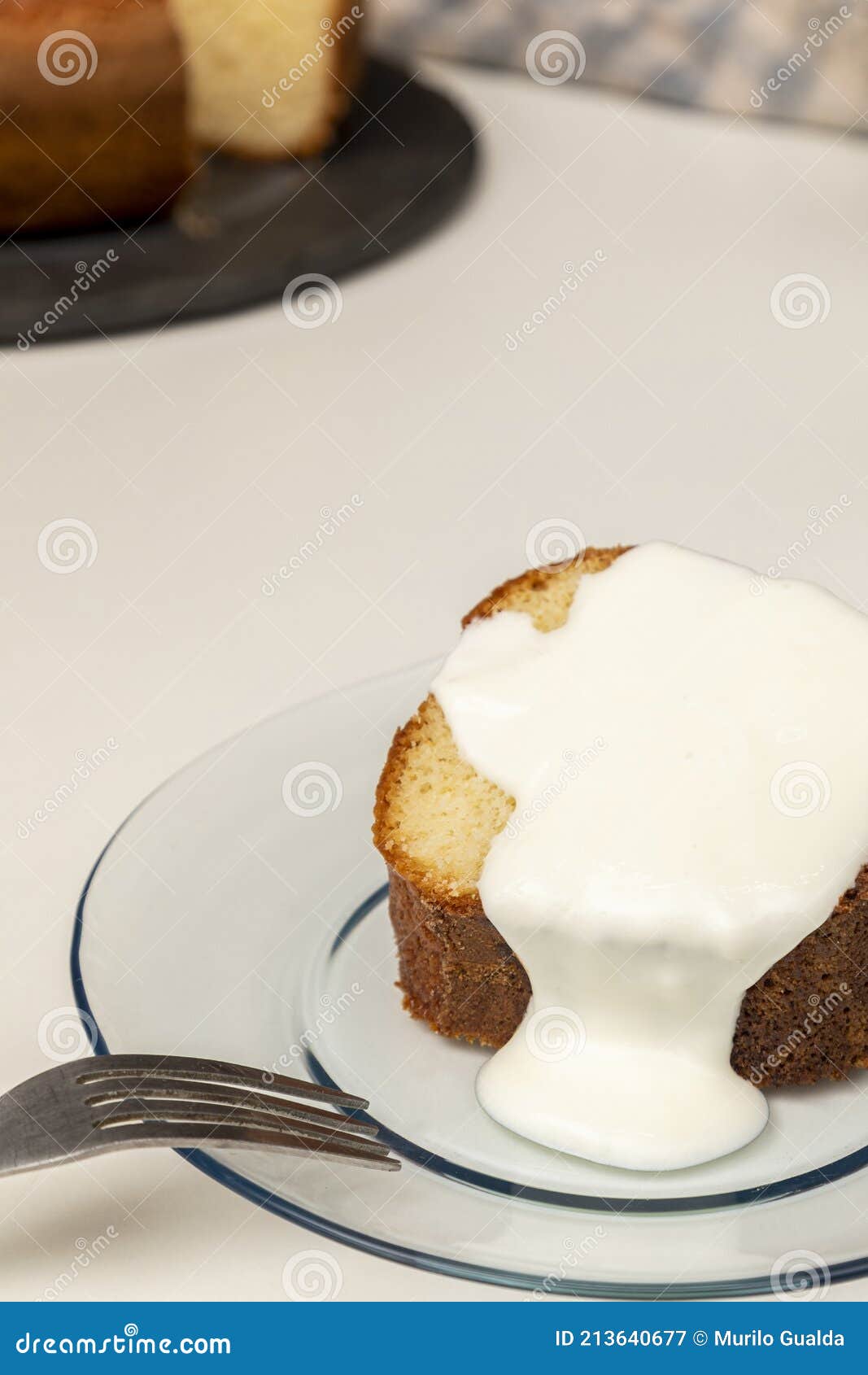 Natural Yogurt Cake with Cinnamon Stock Image Image of slice, food 213640677