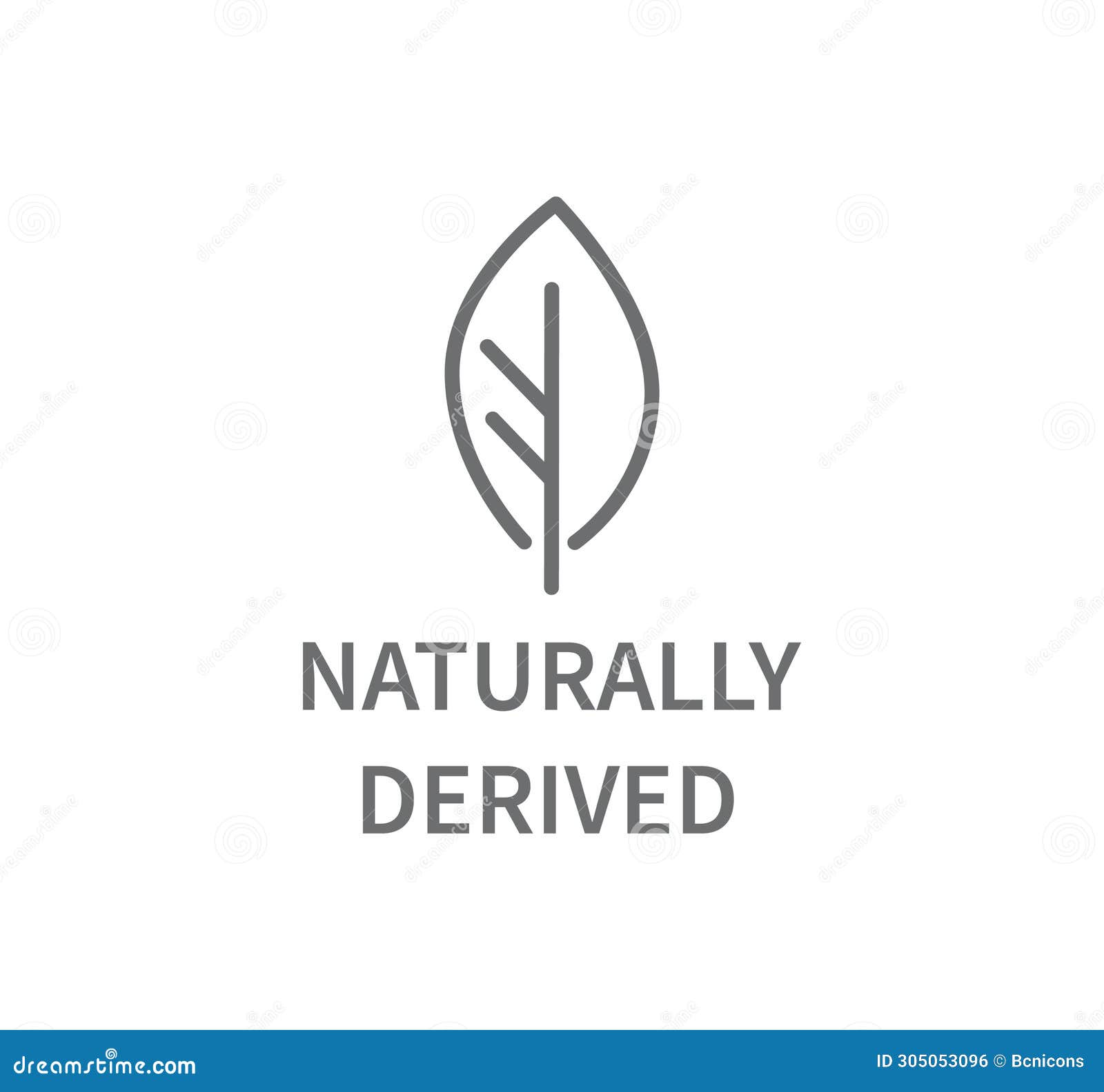 naturally derived eco friendly  line icon
